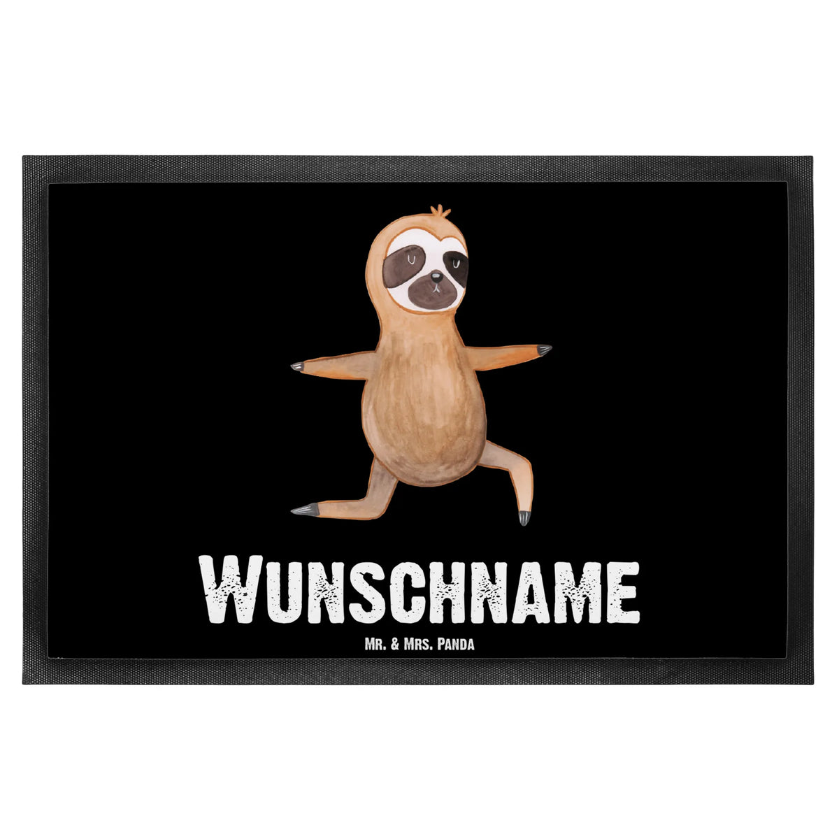 Personalized doormat sloth yoga Sloth, sloth, trend animal, warrior, yoga exercises, favorite animal, namaste, yoga, lazy