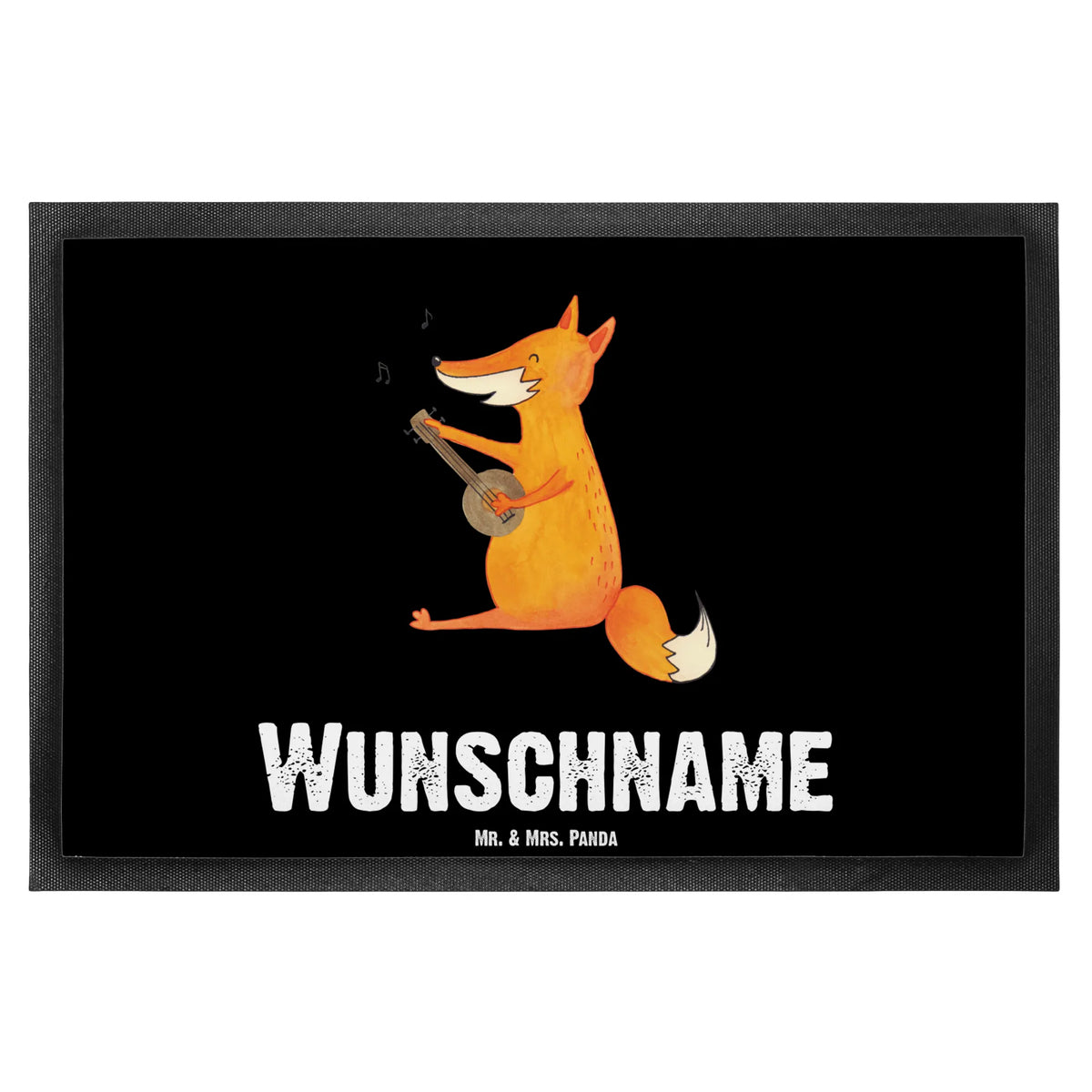 Personalized doormat Fox guitar fox, foxes, forest wildlife, clever as a fox, animal lover, singer, guitar, music saying, musician, gift musician, Fox