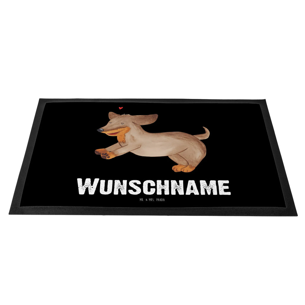 Personalisierte Fußmatte Hund Dackel fröhlich Personalisierte Fußmatte, Wunschnamen, Personalisiert, Haustürmatte personalisiert, Namensfussmatte, Fußmatte bedrucken, Türvorleger personalisiert, Bedrucken, Personalisieruung, Fußmatte mit Namen, Türvorleger mit Namen, Hund, Hundemotiv, Haustier, Hunderasse, Tierliebhaber, Hundebesitzer, Sprüche, happy dog, Hunde, Dachshund, Dackel