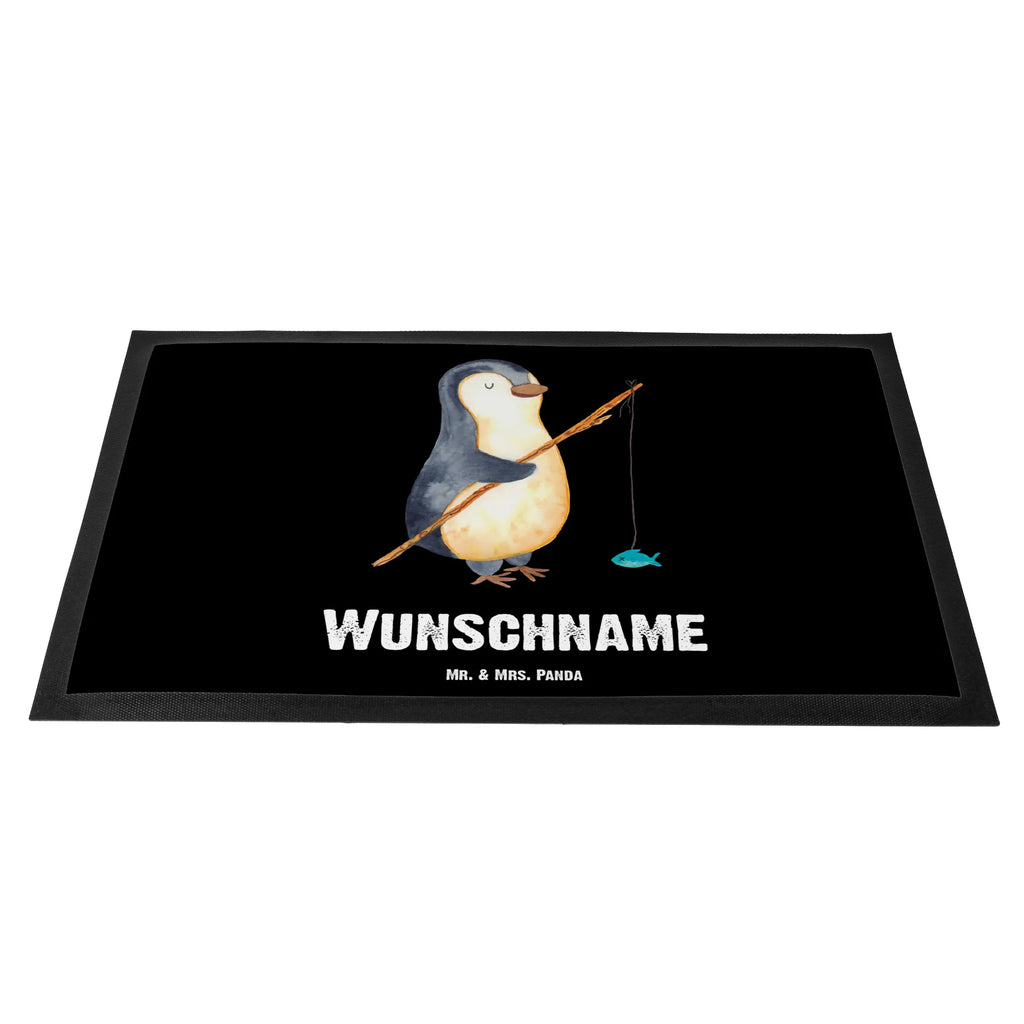 Personalized doormat Penguin angler Penguin, North Pole, Winter, Penguins, penguin, friends, motivation, gift, daydreams, hobby, plan, weekend, vacation, new start, gift idea, daily schedule, fishing, planner, angler, penguins