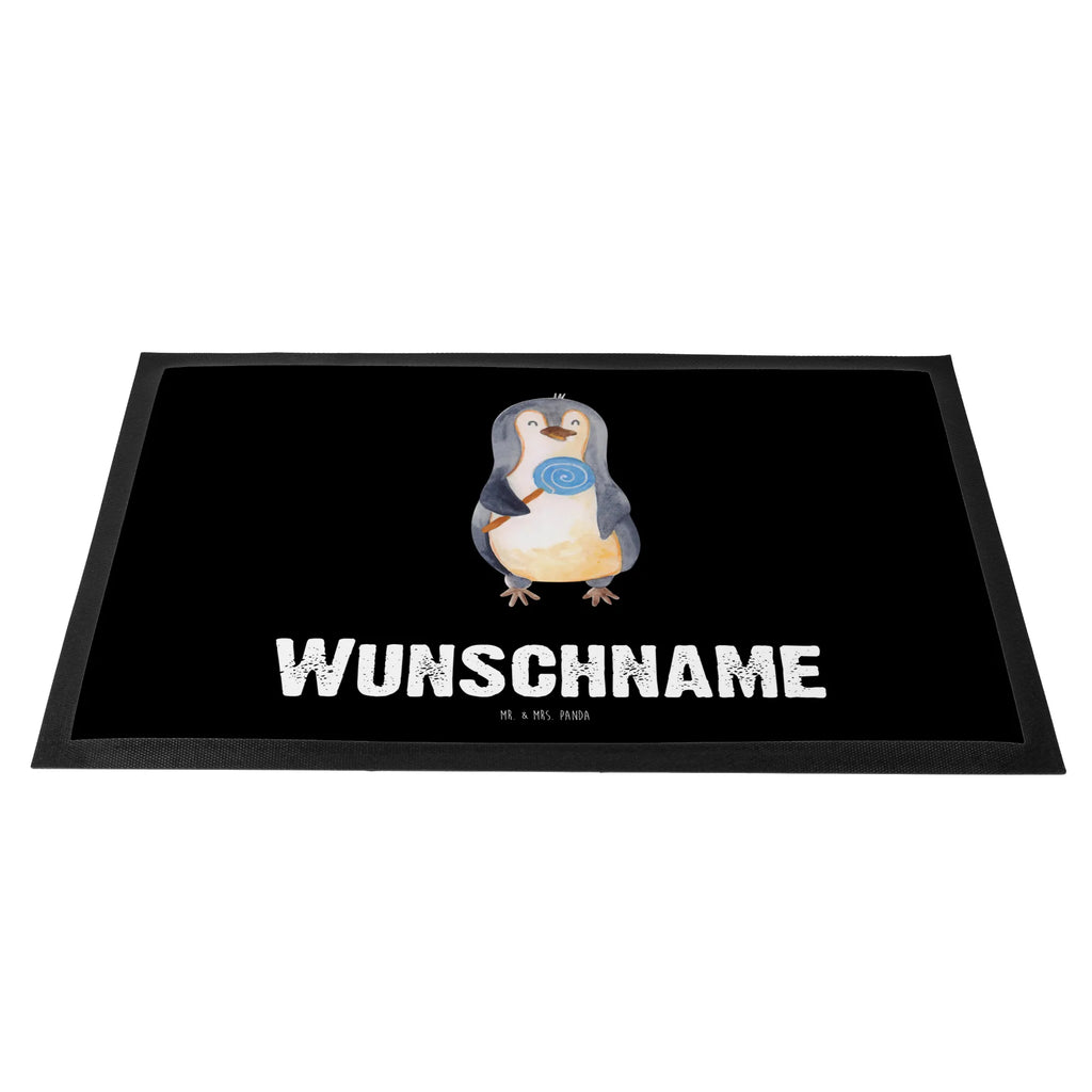 Personalized doormat Penguin lollipop Penguin, North Pole, Winter, Penguins, candy, rebel, crook, hoodlum, penguins, slogan, bullshit, lollipop