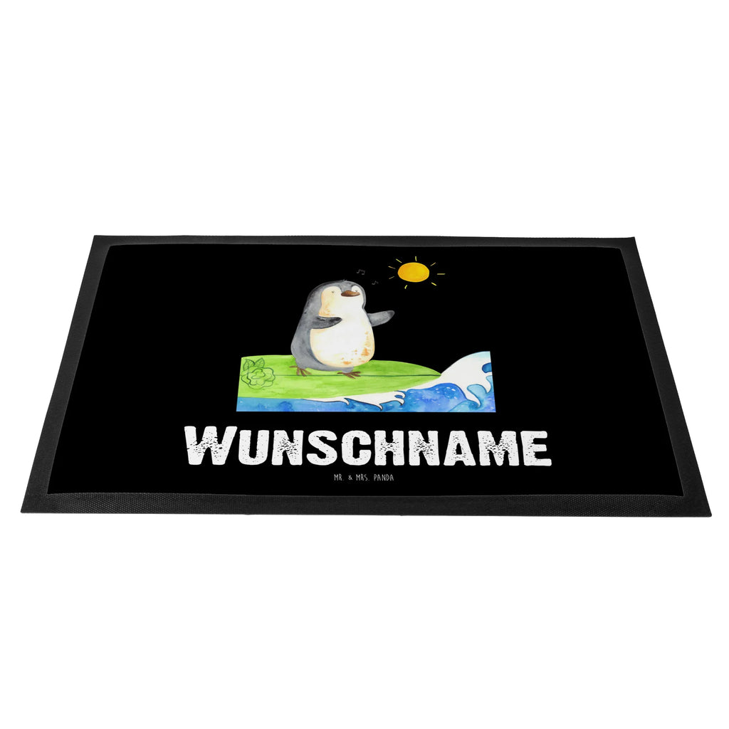 Personalized doormat Penguin surfer Penguin, North Pole, Winter, Penguins, surfing, waves, penguins, surfers, wave riding, holidays, Portugal, Hawaii
