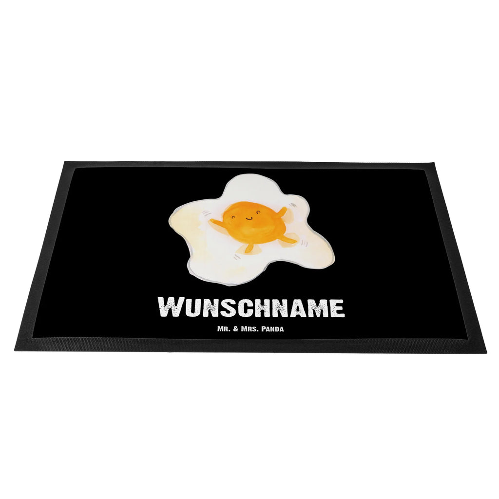 Personalized doormat Fried egg egg small animals, cute, funny, cute animal motives, hand drawn, small world, funny sayings, good mood, happy, gifts, gift ideas, special gifts, animal lover, card, love, Egg, fried egg, day, nice