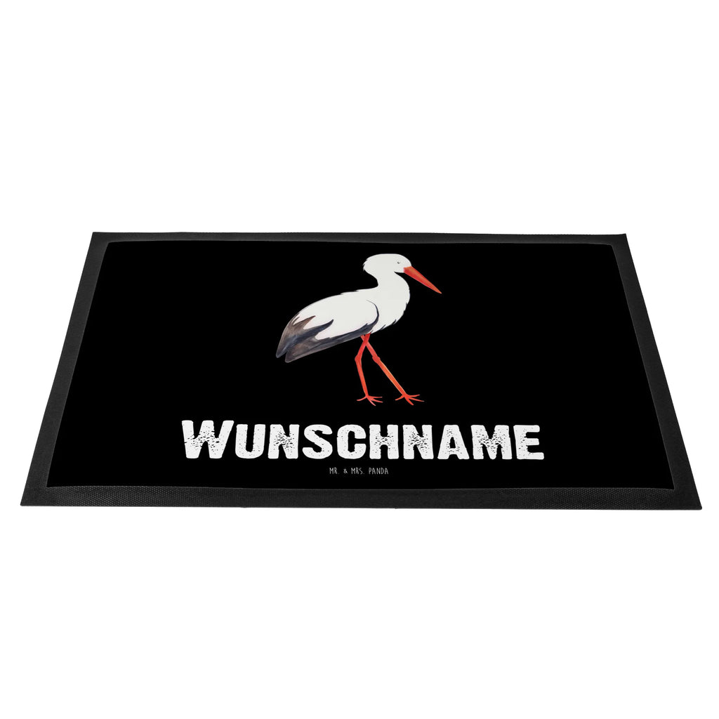 Personalized doormat Stork small animals, cute, funny, cute animal motives, hand drawn, small world, funny sayings, good mood, happy, gifts, gift ideas, special gifts, animal lover, card, becoming a mother, mothers, baby bump, pregnant, baby, birth, mother, pregnancy, stork
