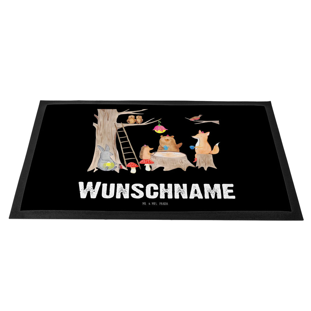 Personalized doormat forest animals picnic small animals, cute, funny, cute animal motives, hand drawn, small world, funny sayings, good mood, happy, gifts, gift ideas, special gifts, animal lover, card, fox, forest, hedgehog, hare, mouse, forest animals, picnic, squirrel