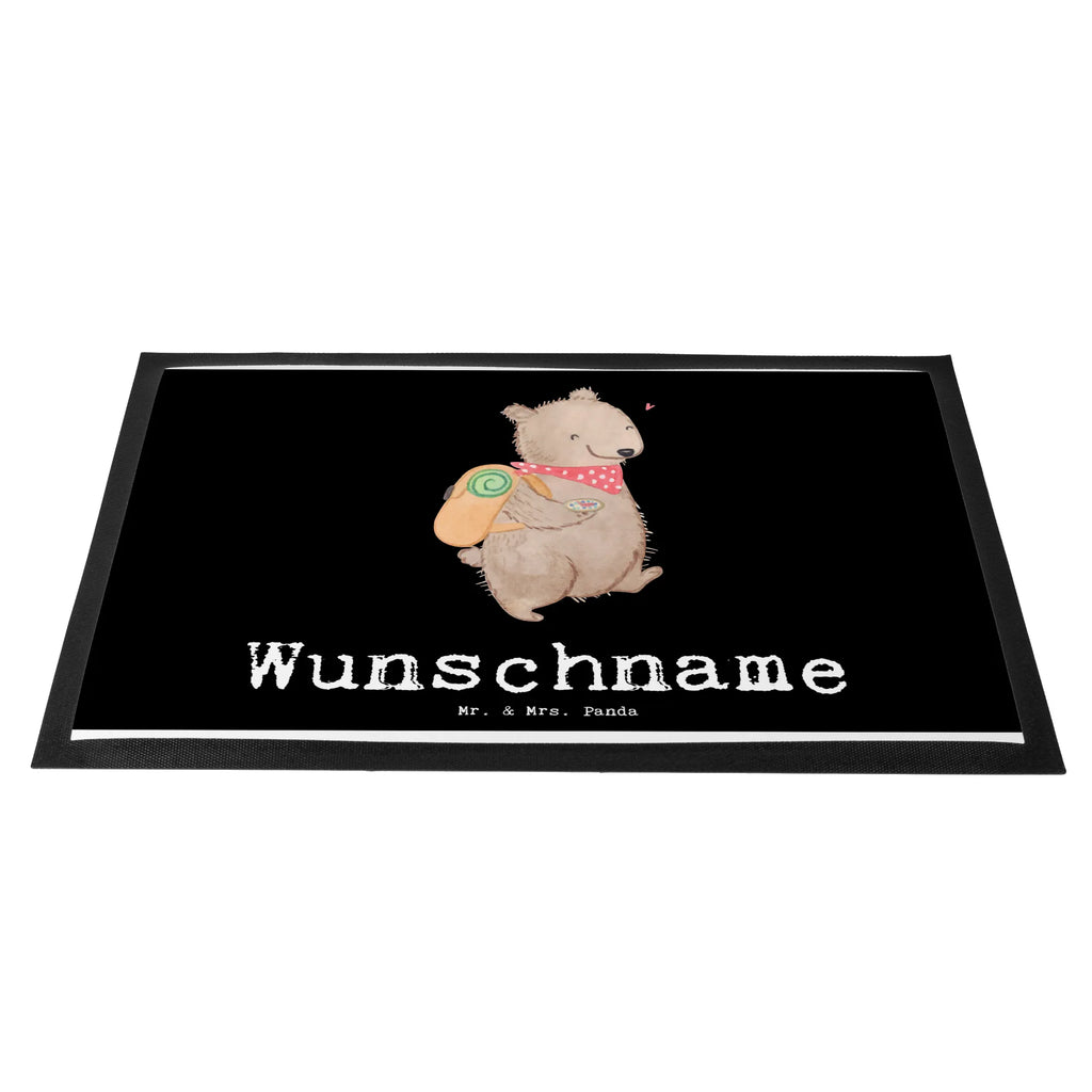 Personalized doormat bear Hike Gift, sport, hobby, giving, thank you, award, profit, athlete, leisure sports, outdoor sports, Hiking, walking, mountaineering, winter tours, discovering nature