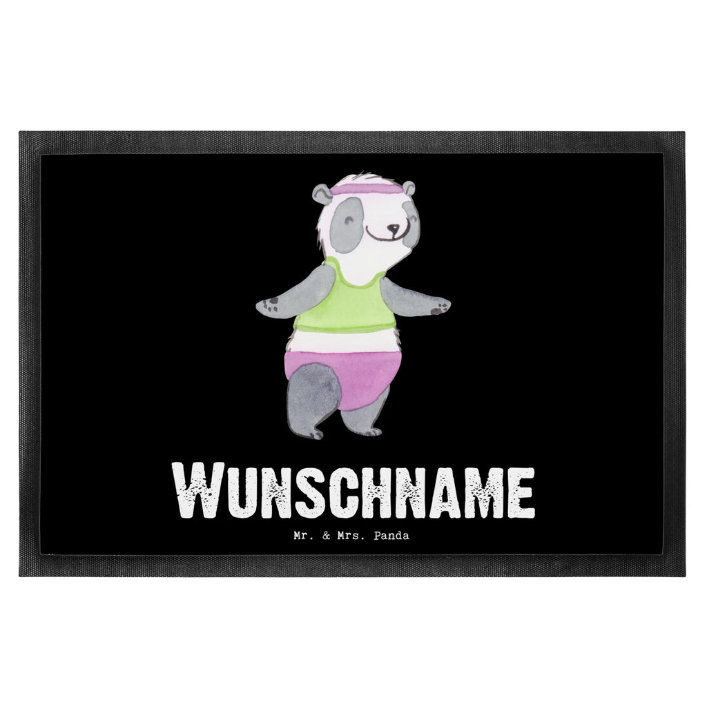 Personalized doormat panda aerobics Gift, sport, hobby, giving, thank you, award, profit, athlete, aerobics fitness, gym, Aerobics