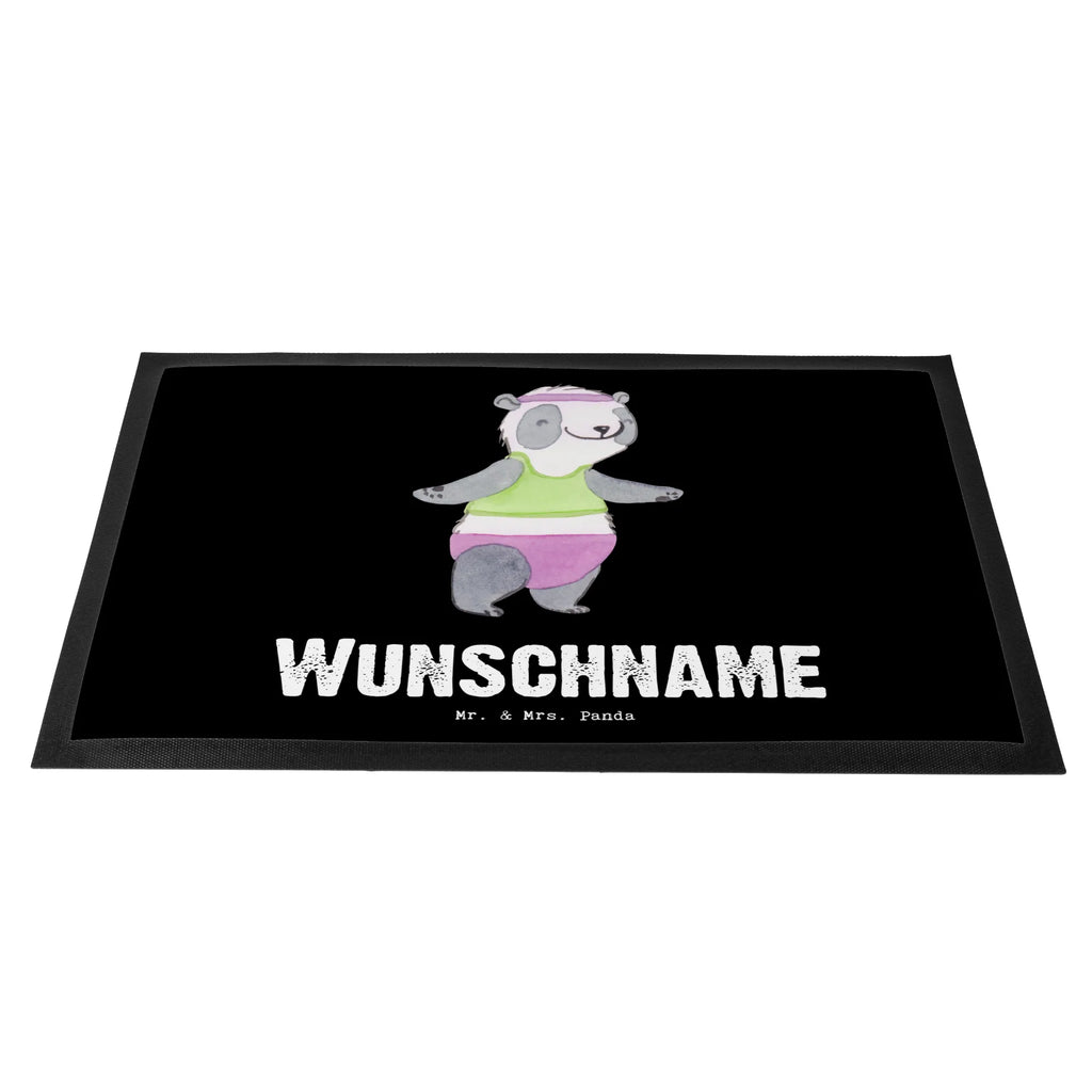 Personalized doormat panda aerobics Gift, sport, hobby, giving, thank you, award, profit, athlete, aerobics fitness, gym, Aerobics