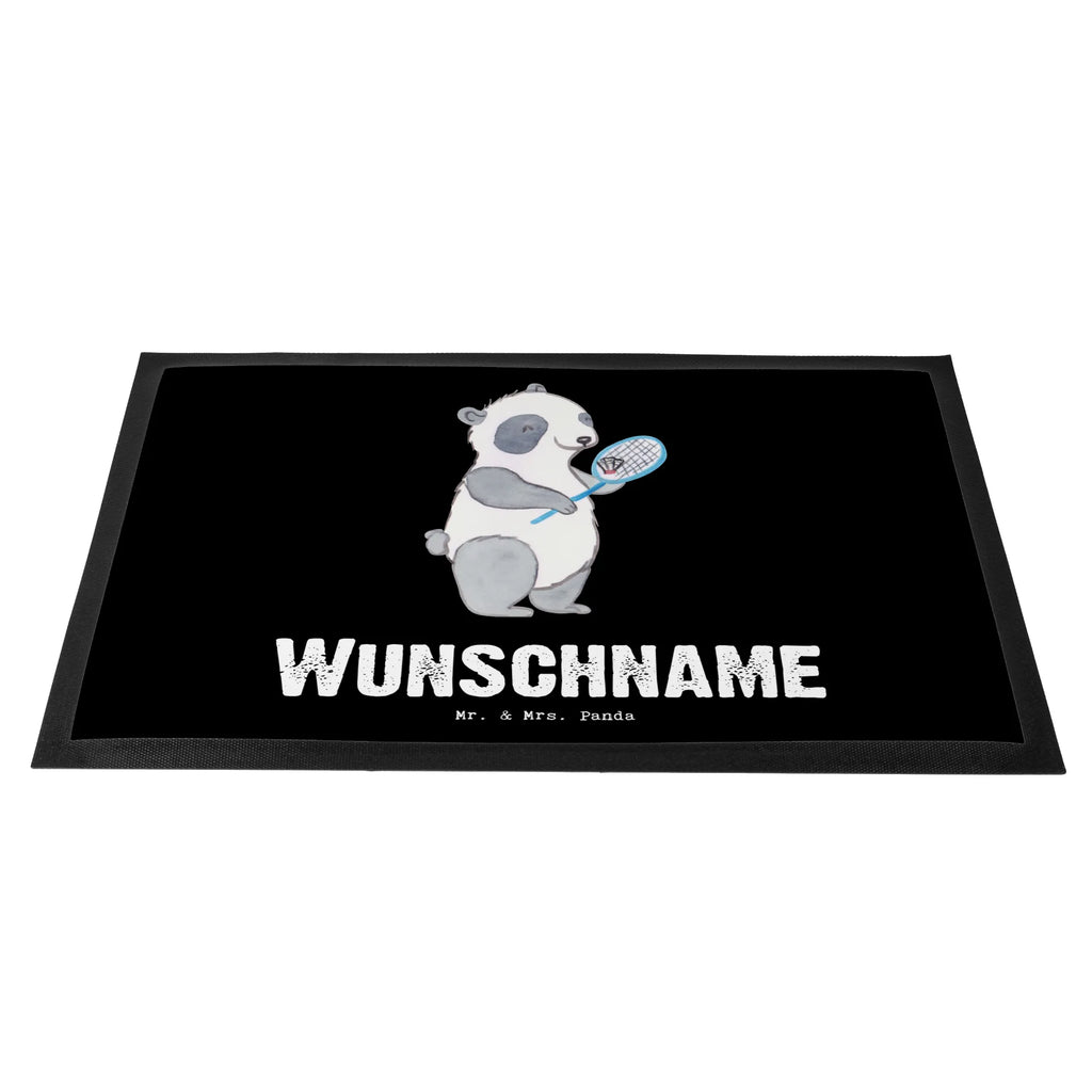 Personalized doormat panda badminton Gift, sport, hobby, giving, thank you, award, profit, athlete, Badminton, play badminton