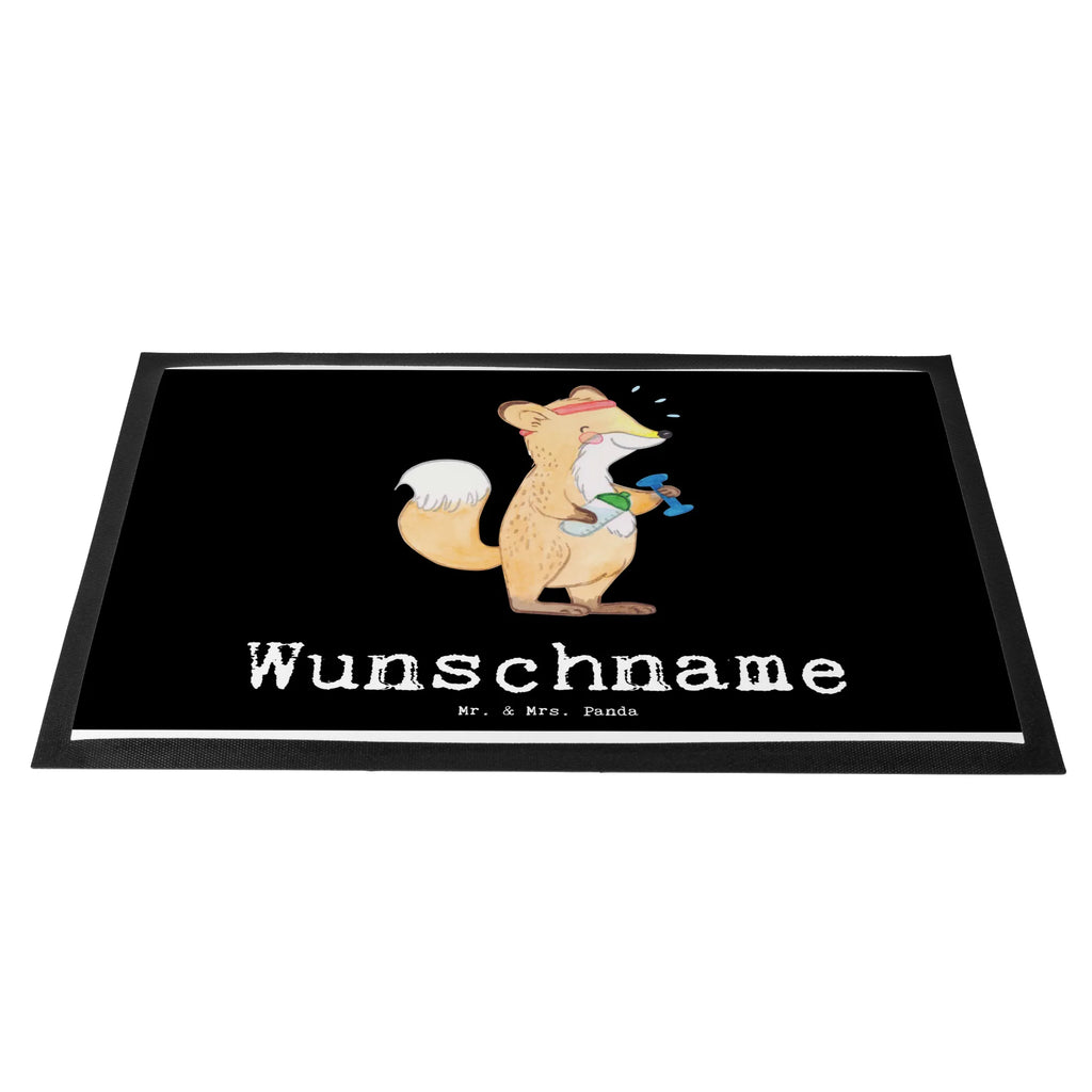 Personalized doormat Fox fitness Gift, sport, hobby, giving, thank you, award, profit, athlete, Fitness, exercising, weight training, sports club, gym