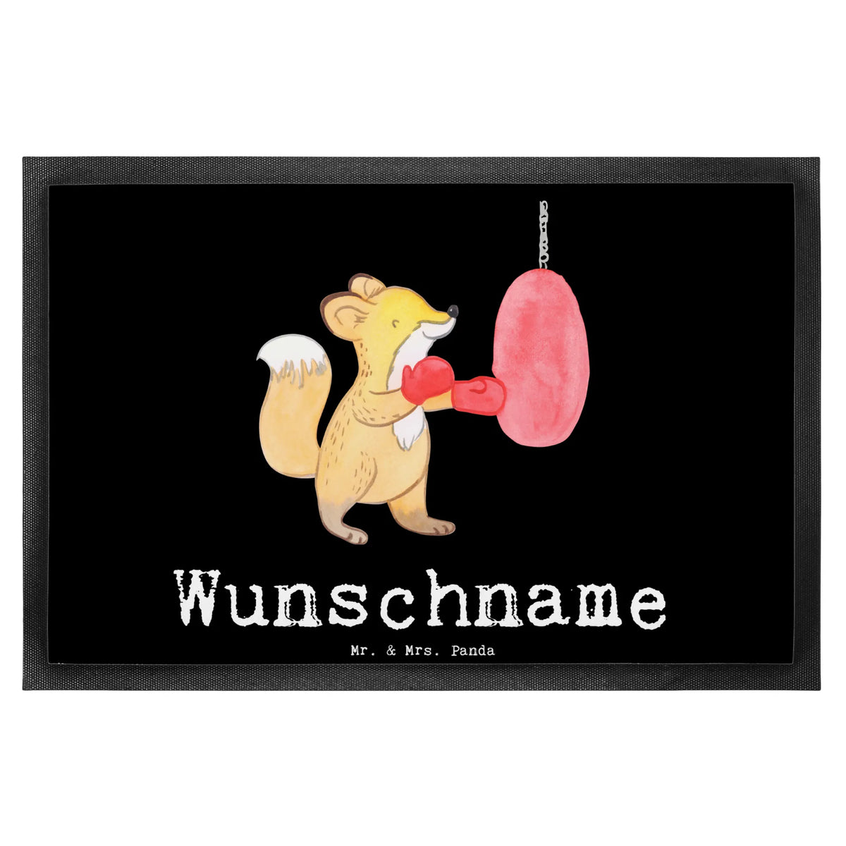 Personalized doormat Fox boxing Gift, sport, hobby, giving, thank you, award, profit, athlete, boxing match, boxing training, boxing