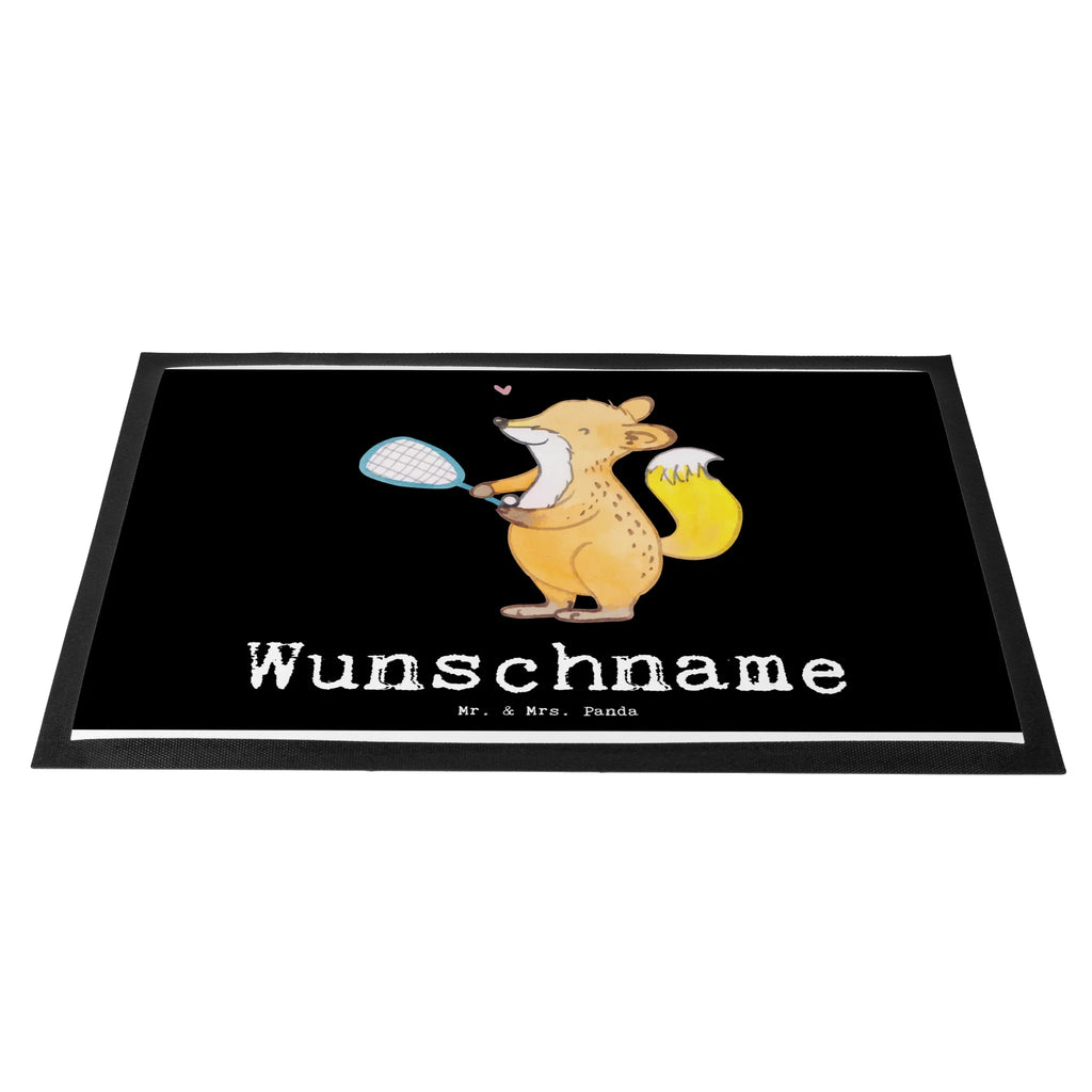 Personalized doormat Fox playing squash Gift, sport, hobby, giving, thank you, award, profit, athlete, ball sports, Playing squash, squash hall