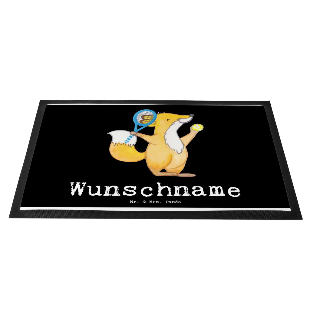 Personalized doormat Fox play tennis Gift, sport, hobby, giving, thank you, award, profit, athlete, Playing tennis, tennis club, tennis tournament, ball sport