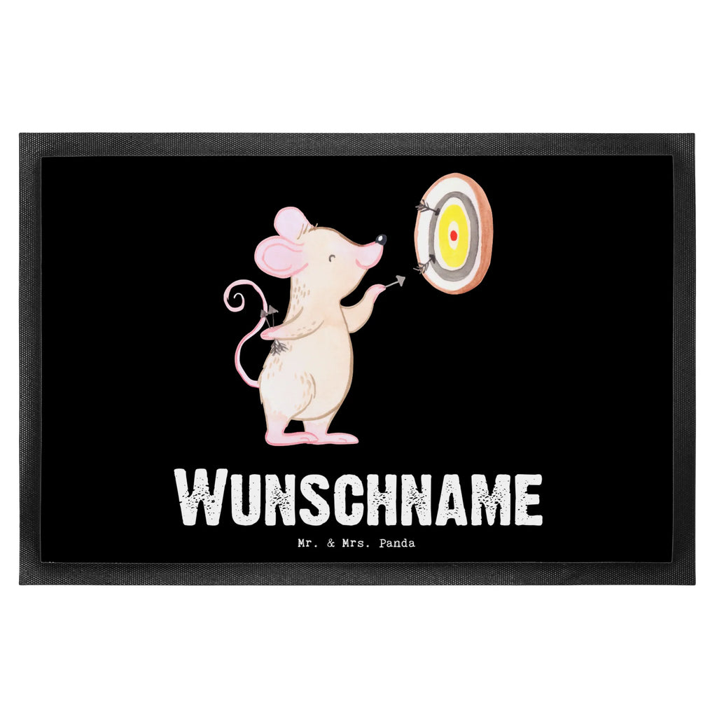 Personalisierte Fußmatte Maus Dart spielen Fußmatte bedrucken, Personalisiert, Haustürmatte personalisiert, Personalisierte Fußmatte, Fußmatte mit Namen, Türvorleger personalisiert, Namensfussmatte, Wunschnamen, Personalisieruung, Türvorleger mit Namen, Bedrucken, Geschenk, Sport, Sportart, Hobby, Schenken, Danke, Dankeschön, Auszeichnung, Gewinn, Sportler, Dart spielen, Darten, Dart Turnier, Darts