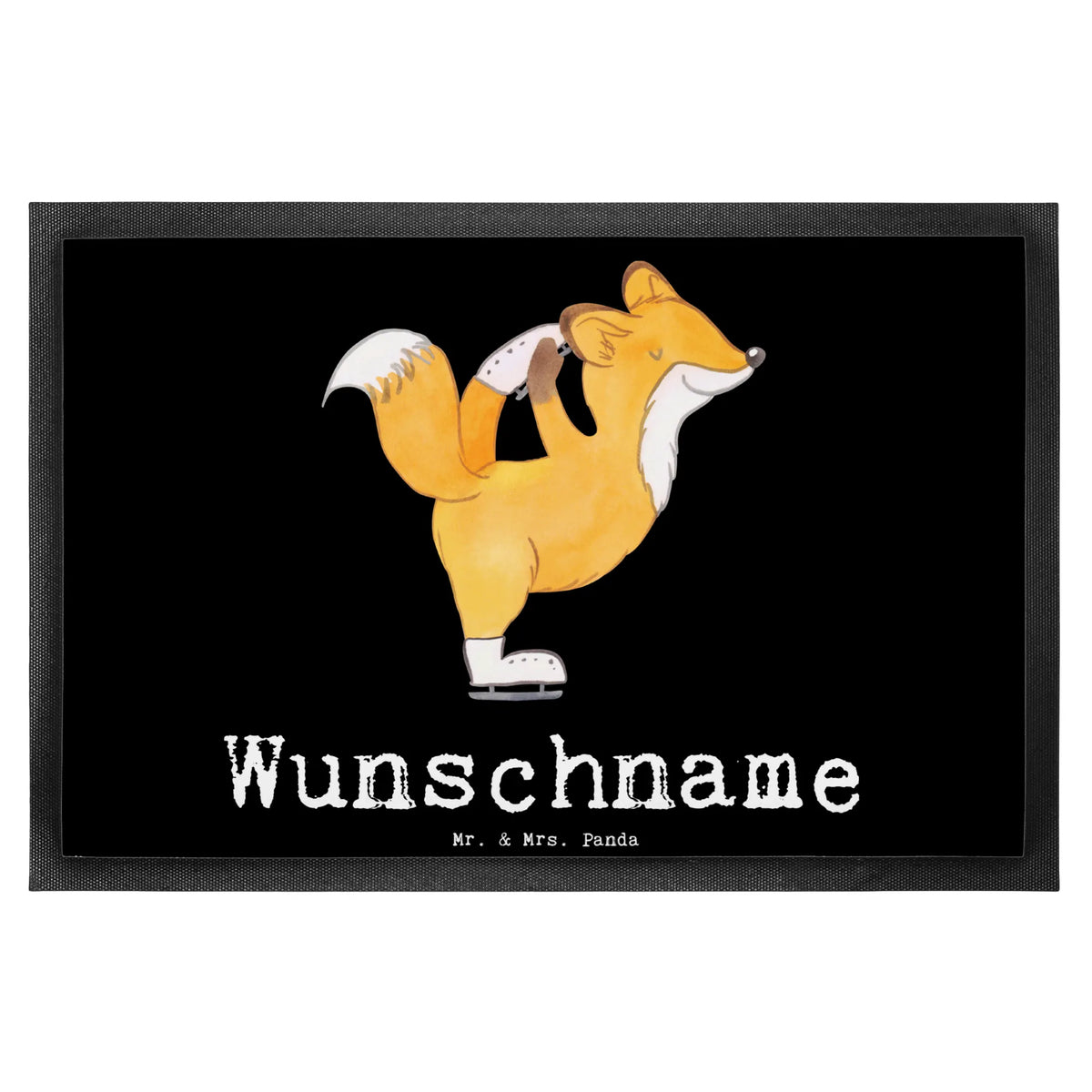 Personalized doormat Fox figure skater Gift, giving, thank you, award, profit, athlete, Figure skater, ice art
