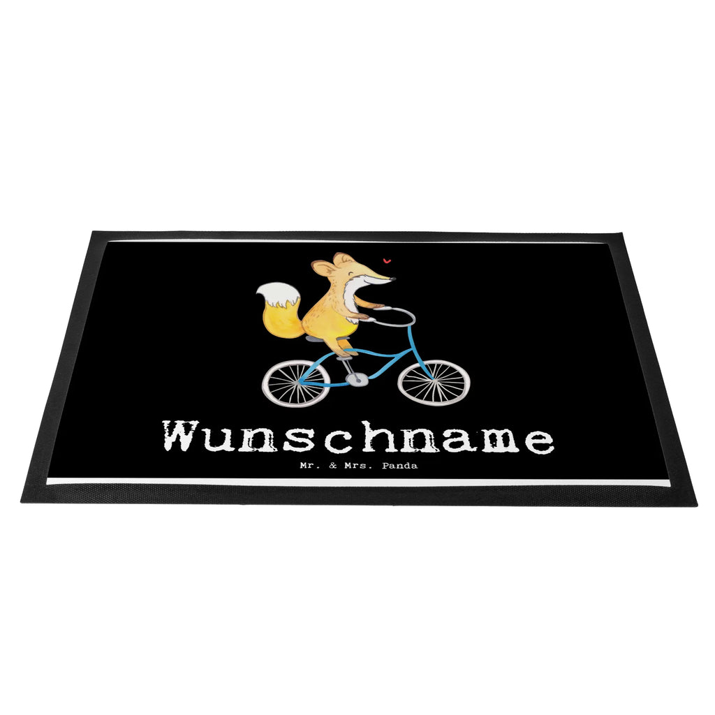 Personalisierte Fußmatte Fuchs Fahrrad fahren Personalisiert, Fußmatte bedrucken, Namensfussmatte, Haustürmatte personalisiert, Fußmatte mit Namen, Personalisieruung, Türvorleger personalisiert, Personalisierte Fußmatte, Wunschnamen, Türvorleger mit Namen, Bedrucken, Geschenk, Sport, Sportart, Hobby, Schenken, Danke, Dankeschön, Auszeichnung, Gewinn, Sportler, Fahrrad fahren, Radeln, Mountainbiking, Trekking, Radsport