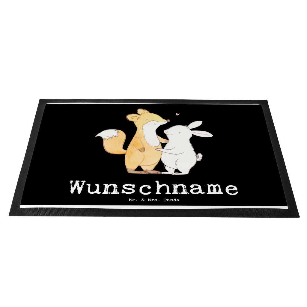 Personalized doormat fox rabbit meet friends Gift, sport, hobby, giving, thank you, award, profit, athlete, meet friends