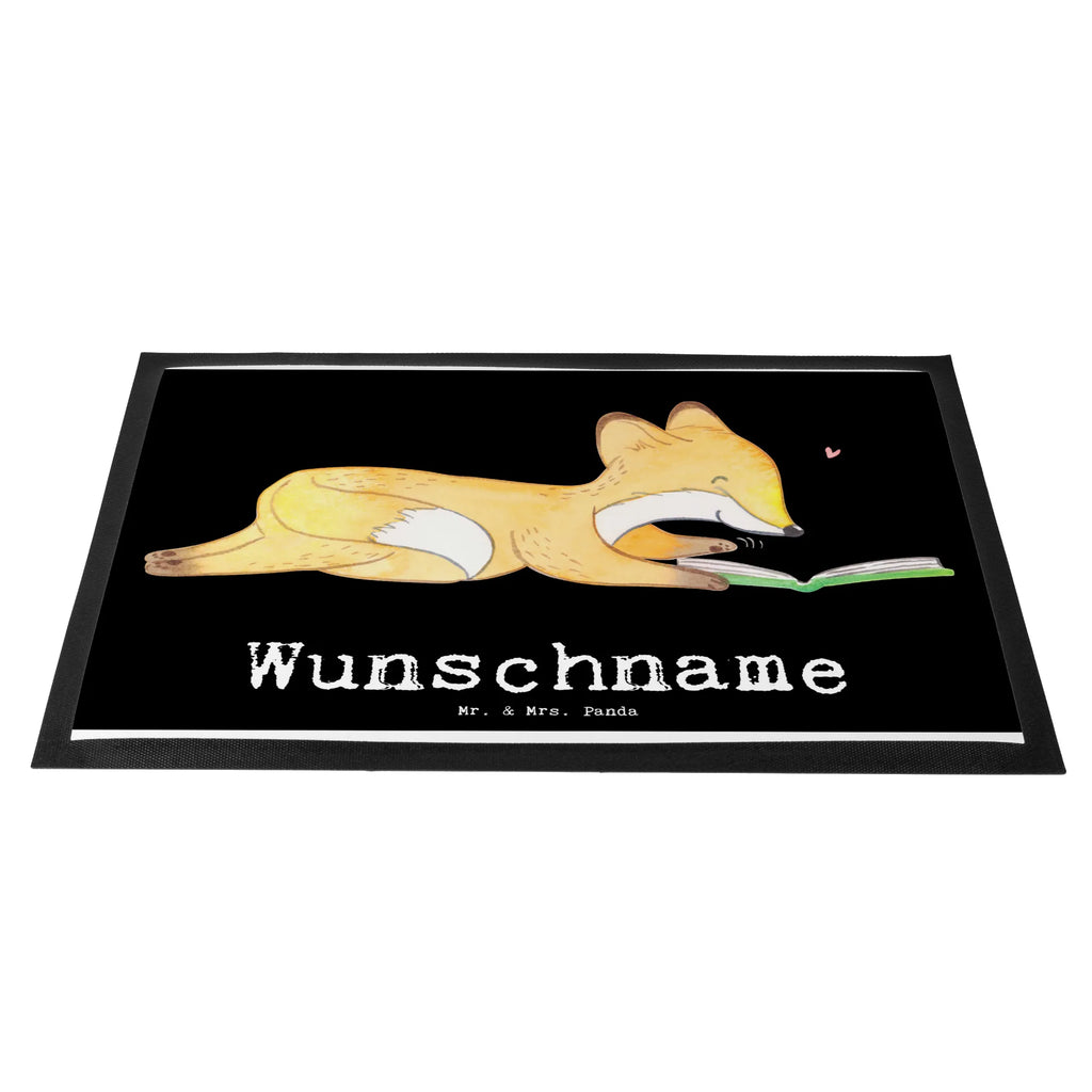 Personalized doormat Fox To read Gift, sport, hobby, giving, thank you, award, profit, athlete, read books, read, bookworm