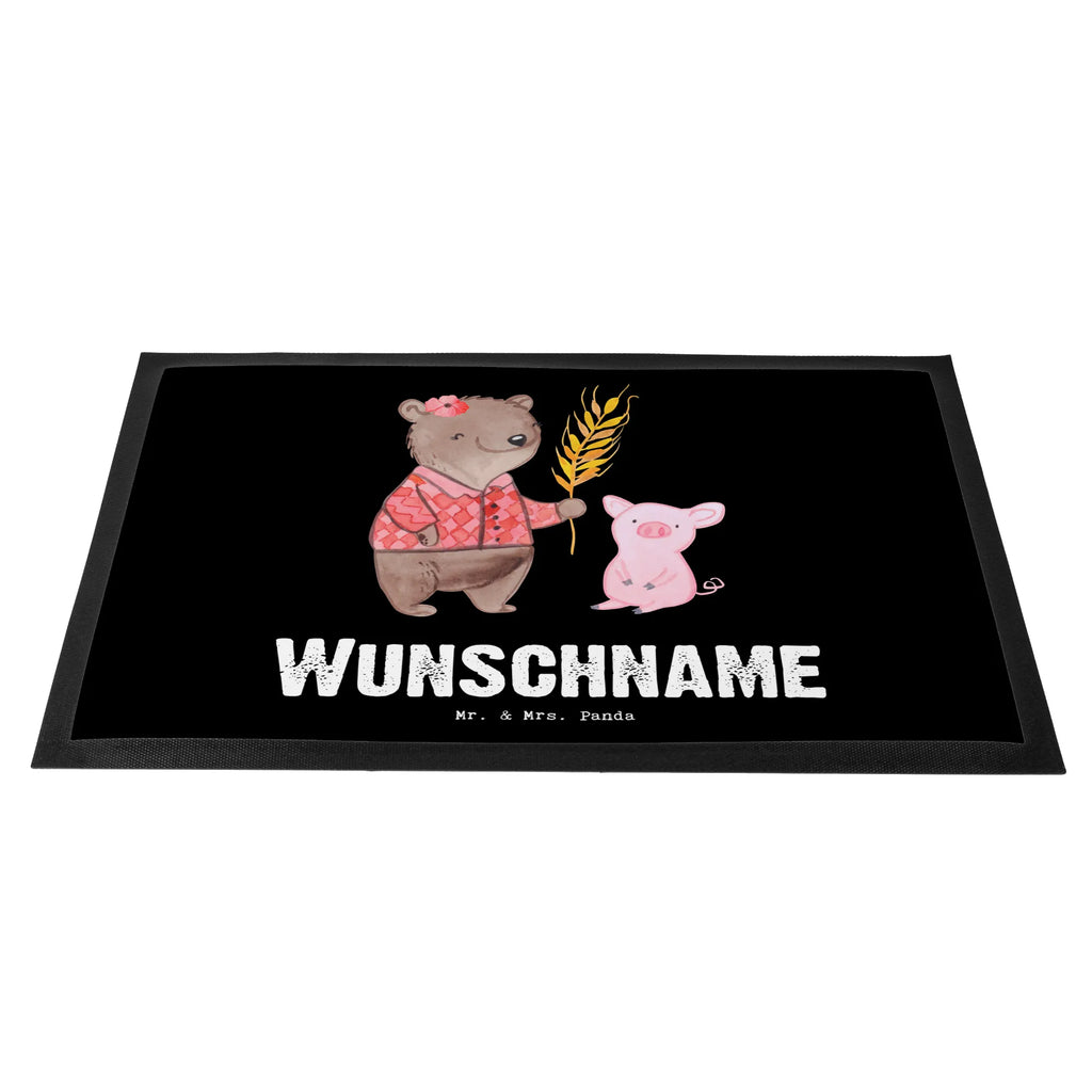 Personalized doormat female farmer heart gift, gift idea, best, farewell gift, passing exam, anniversary, retirement, promotion, job start, sayings, funny, profession