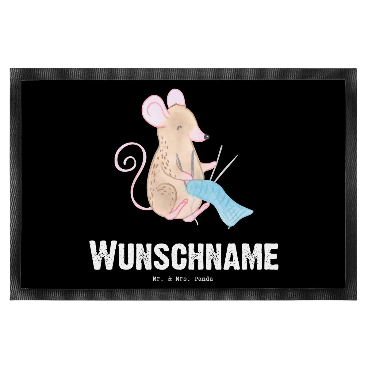 Personalized doormat Mouse Knit Gift, sport, hobby, giving, thank you, award, profit, athlete, Knitting, DIY