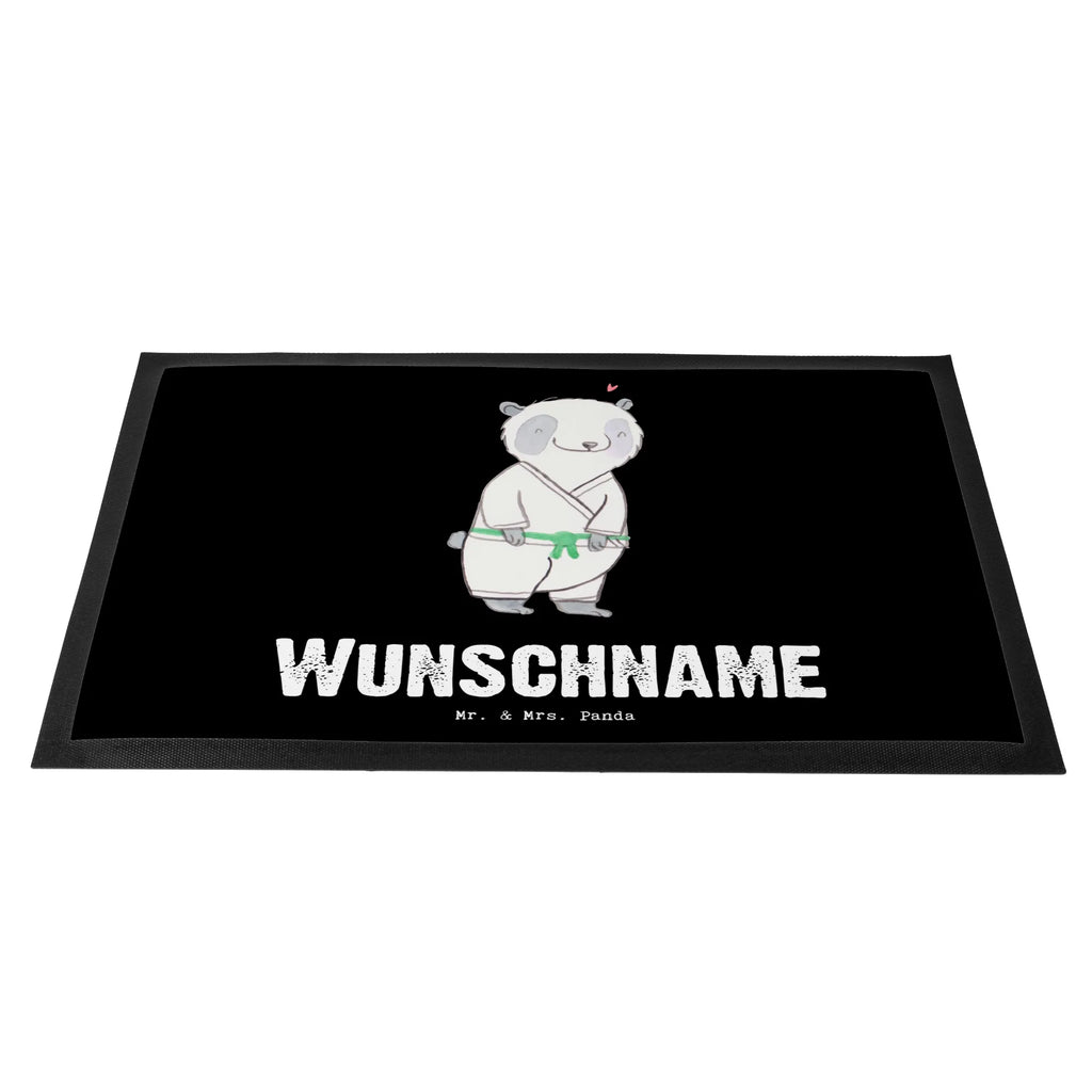Personalized doormat panda Jiu Jitsu Gift, sport, hobby, giving, thank you, award, profit, athlete, self defense, Japanese martial art, Jiu Jitsu