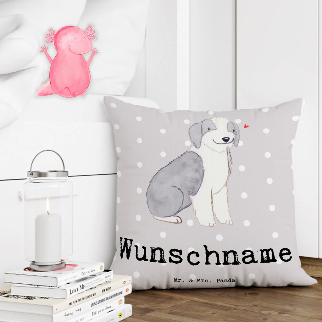 Personalised cushion Bearded Collie Lifesaver Dog, dog breed, purebred dog, dog owner, gift, animal lover, giving, puppy