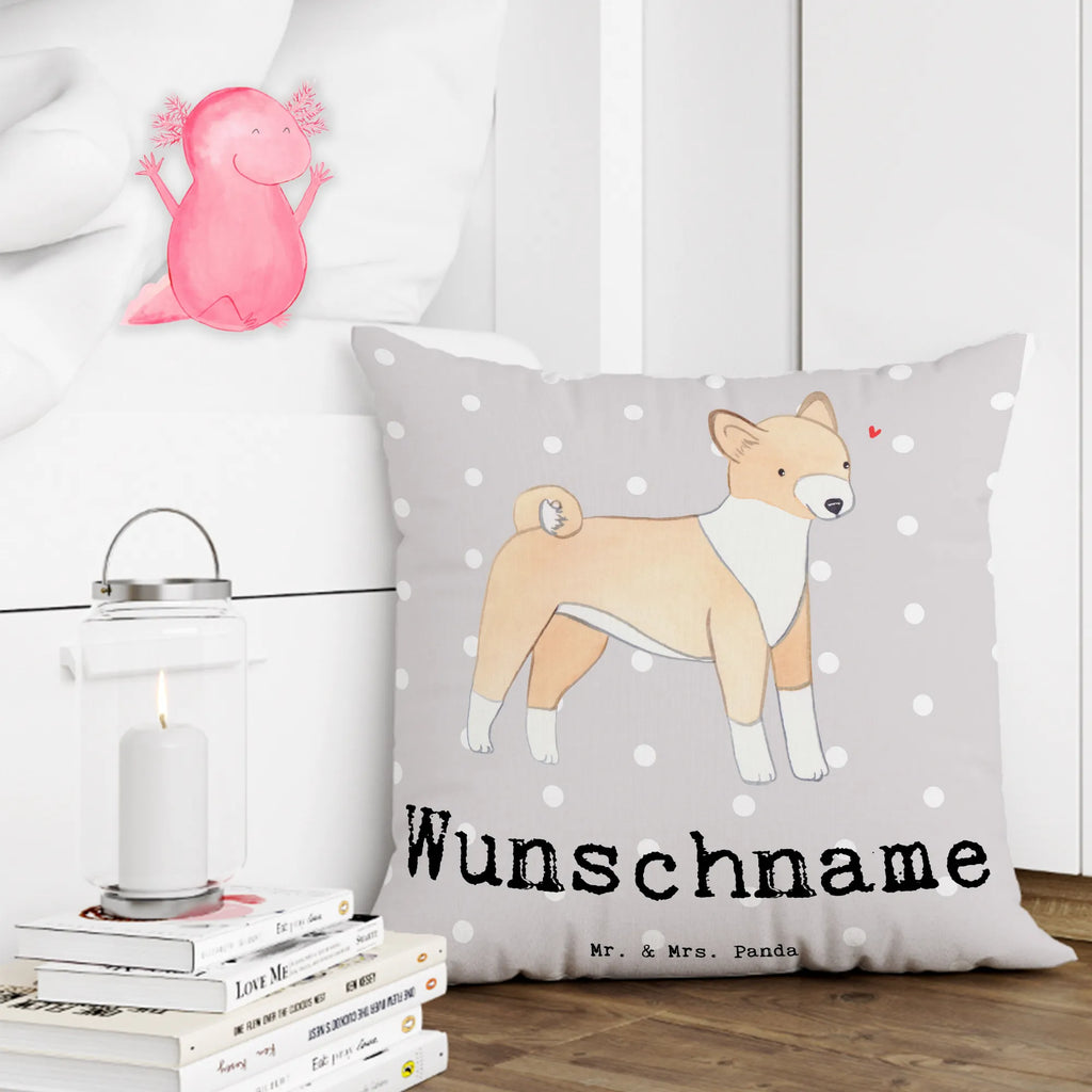 Personalised cushion Basenji Lifesaver Dog, dog breed, purebred dog, dog owner, gift, animal lover, giving, puppy