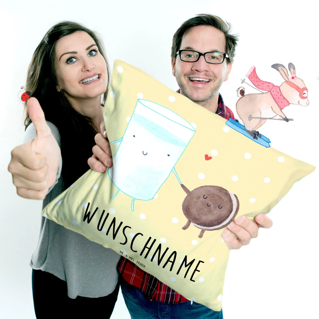 Personalised cushion milk biscuit small animals, cute, funny, cute animal motives, hand drawn, small world, funny sayings, good mood, happy, gifts, gift ideas, special gifts, animal lover, card, romantic, cookie, biscuit, milk, cookies, perfect couple, Milk, motif sweet, invitation breakfast, coffee