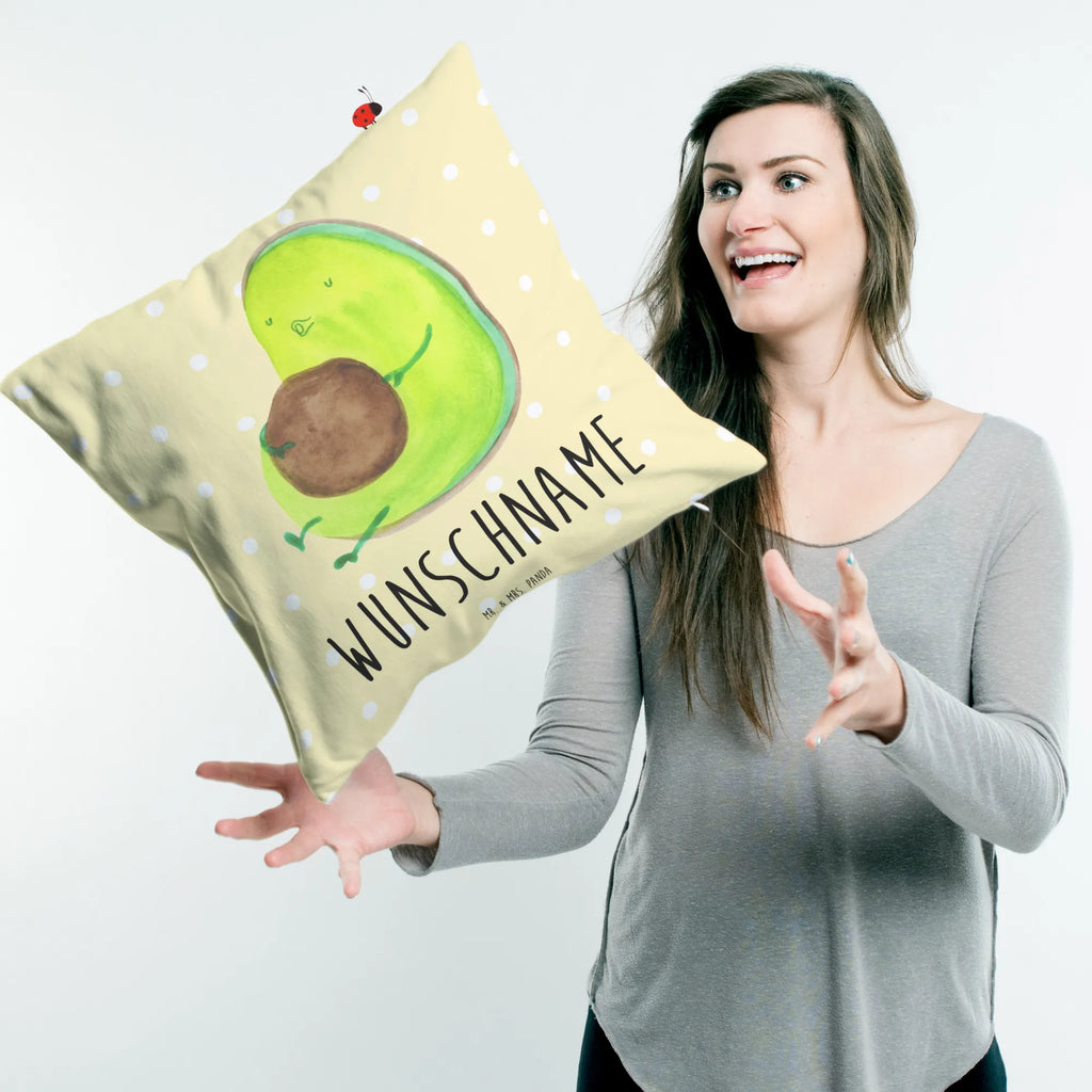 Personalisiertes Kissen Avocado pfeift Kissen, Kopfkissen, Name, personalisiert, bedrucken, Wunschname, Avocado, Veggie, Vegan, Gesund, Abnehmen, Diät, dick sein, Ernährung
