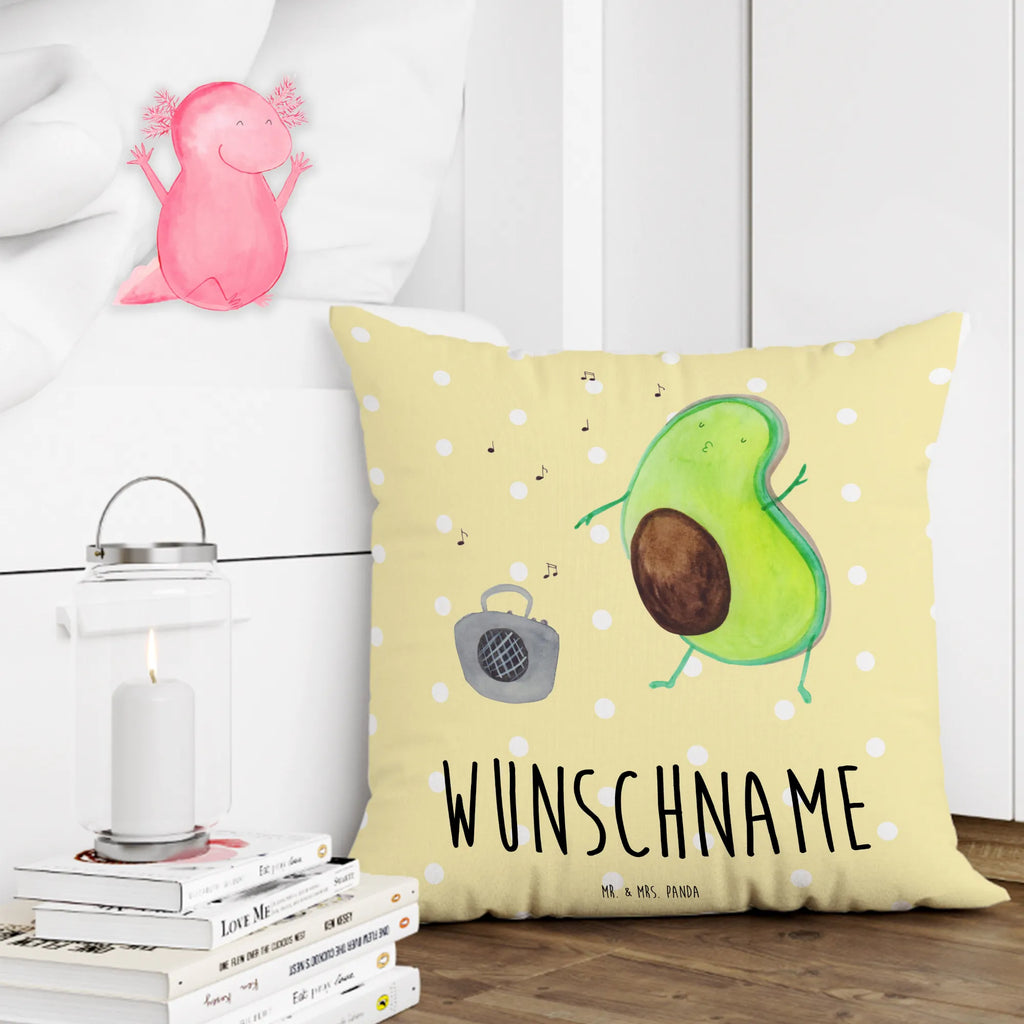 Personalised cushion avocado Dance avocado, vegetables