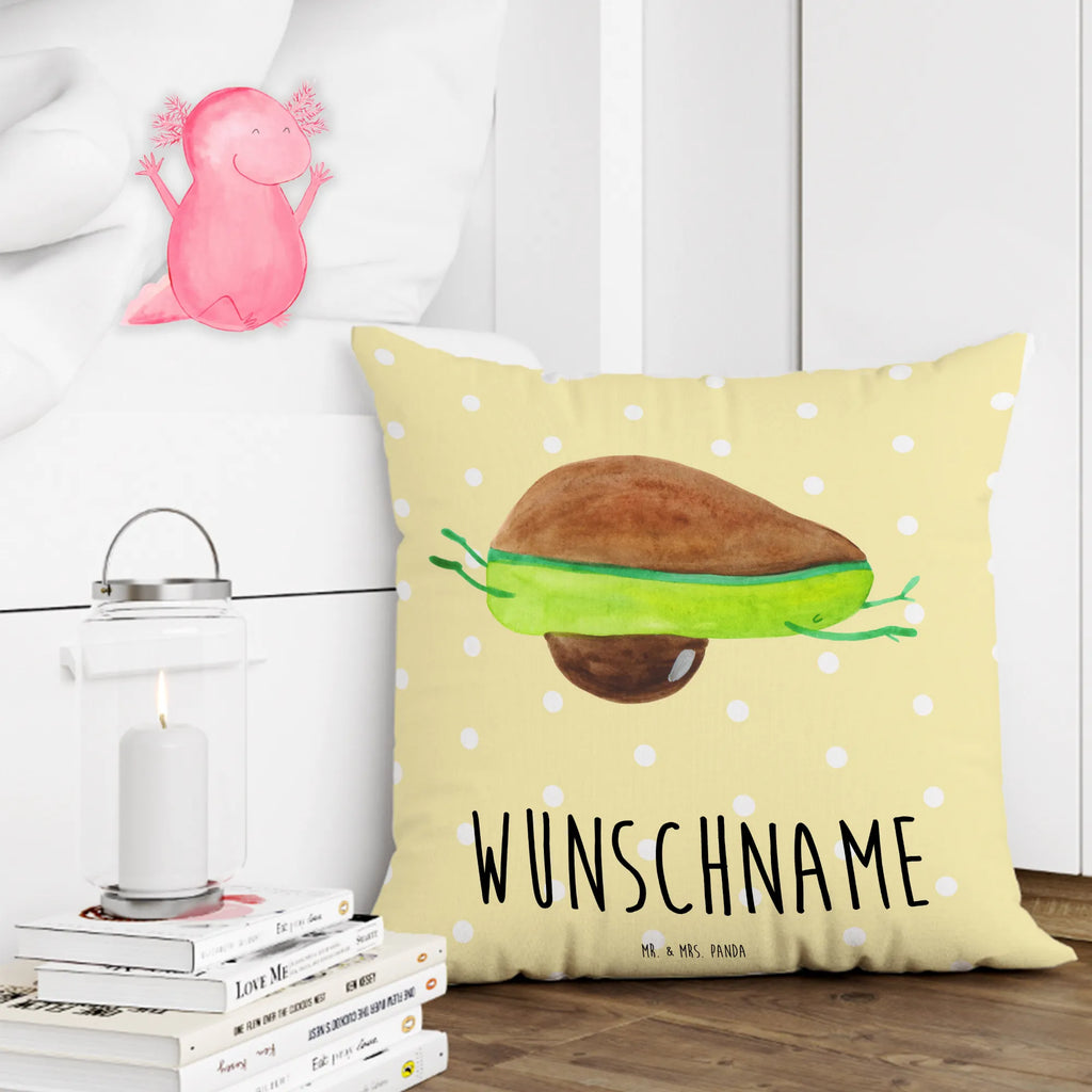 Personalised cushion avocado yoga avocado, vegetables