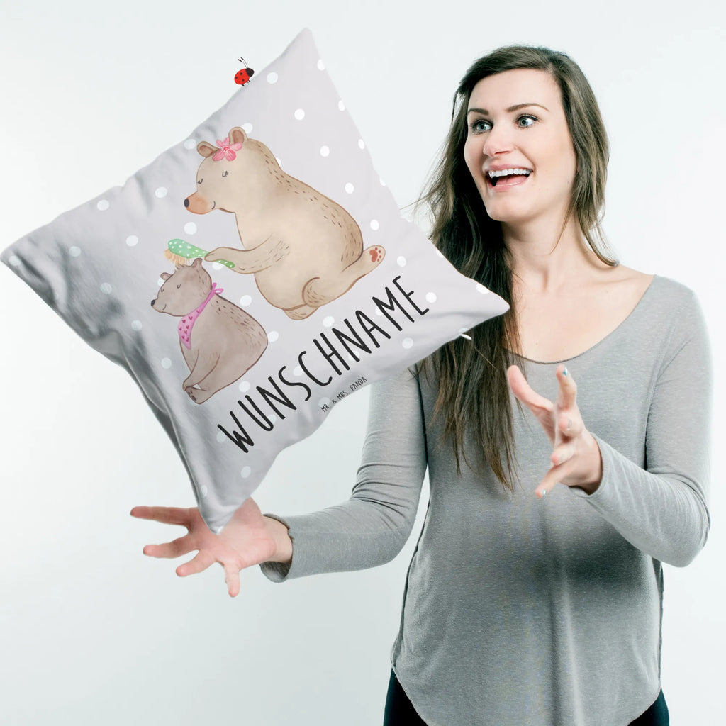 Personalised cushion bear child Kissen, Wunschname, Personalisiert, Name, Bedrucken, Kopfkissen, Schwester, Familie, Vatertag, Opa, Oma, Muttertag, Papa, Mama, Bruder, Geschenk, Mutti, Mutter