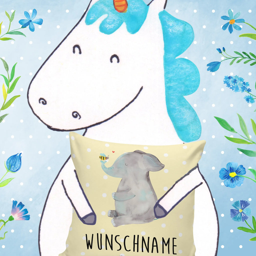 Personalised cushion elephant bee small animals, cute, funny, cute animal motives, hand drawn, small world, funny sayings, good mood, happy, gifts, gift ideas, special gifts, animal lover, card, love gift, love, elephant, anniversary, love saying, marriage proposal, bee, proof of love, wedding gift