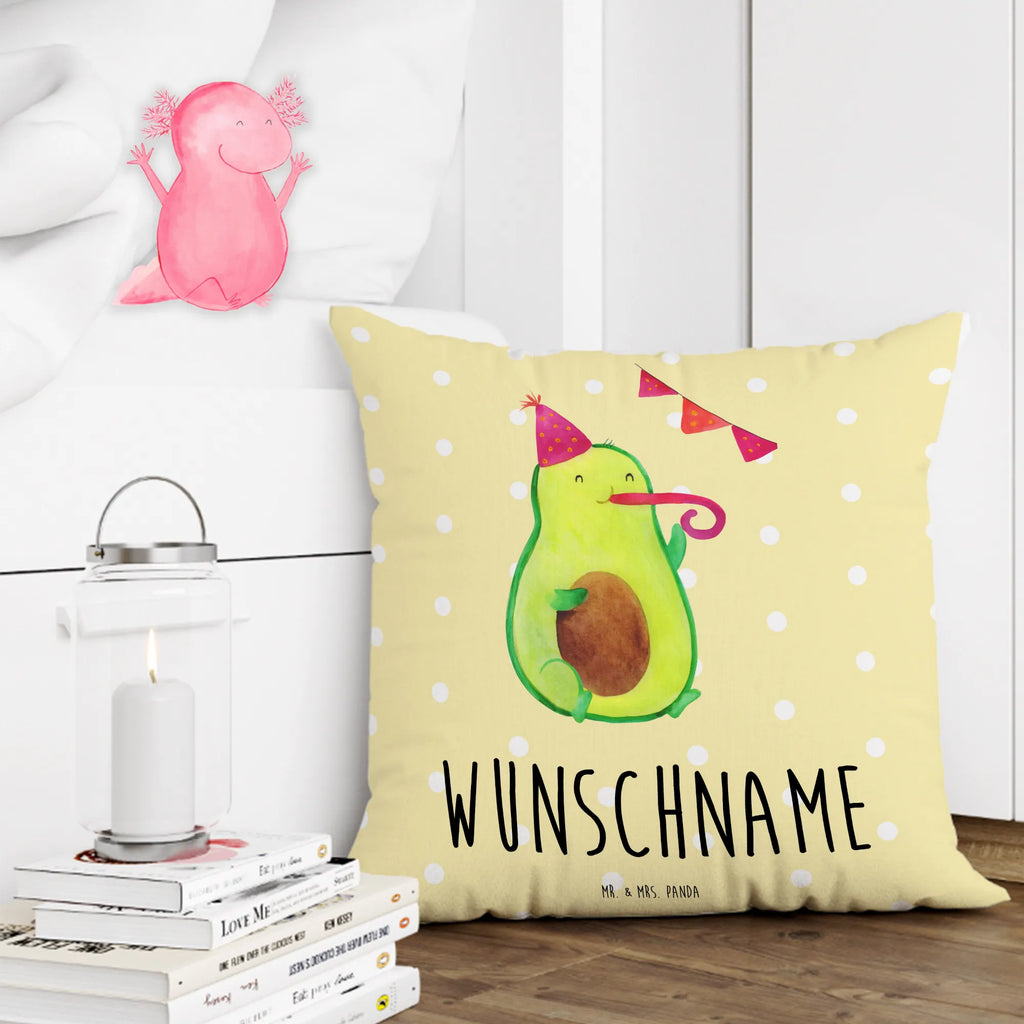 Personalised cushion avocado party time avocado, vegetables