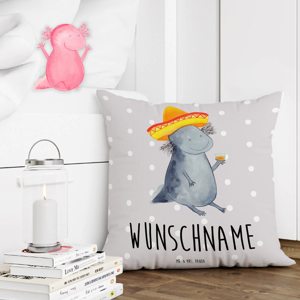 Personalised cushion axolotl tequila Axolotl, Axelotl, marine animals, Mexican walking fish, salamander, Mexico, Fire Salamander, Saying, Axolot, Lemon, Motivation, Fire Dragon, Tequila, Amphibian, Sombrero, Tail Lurch