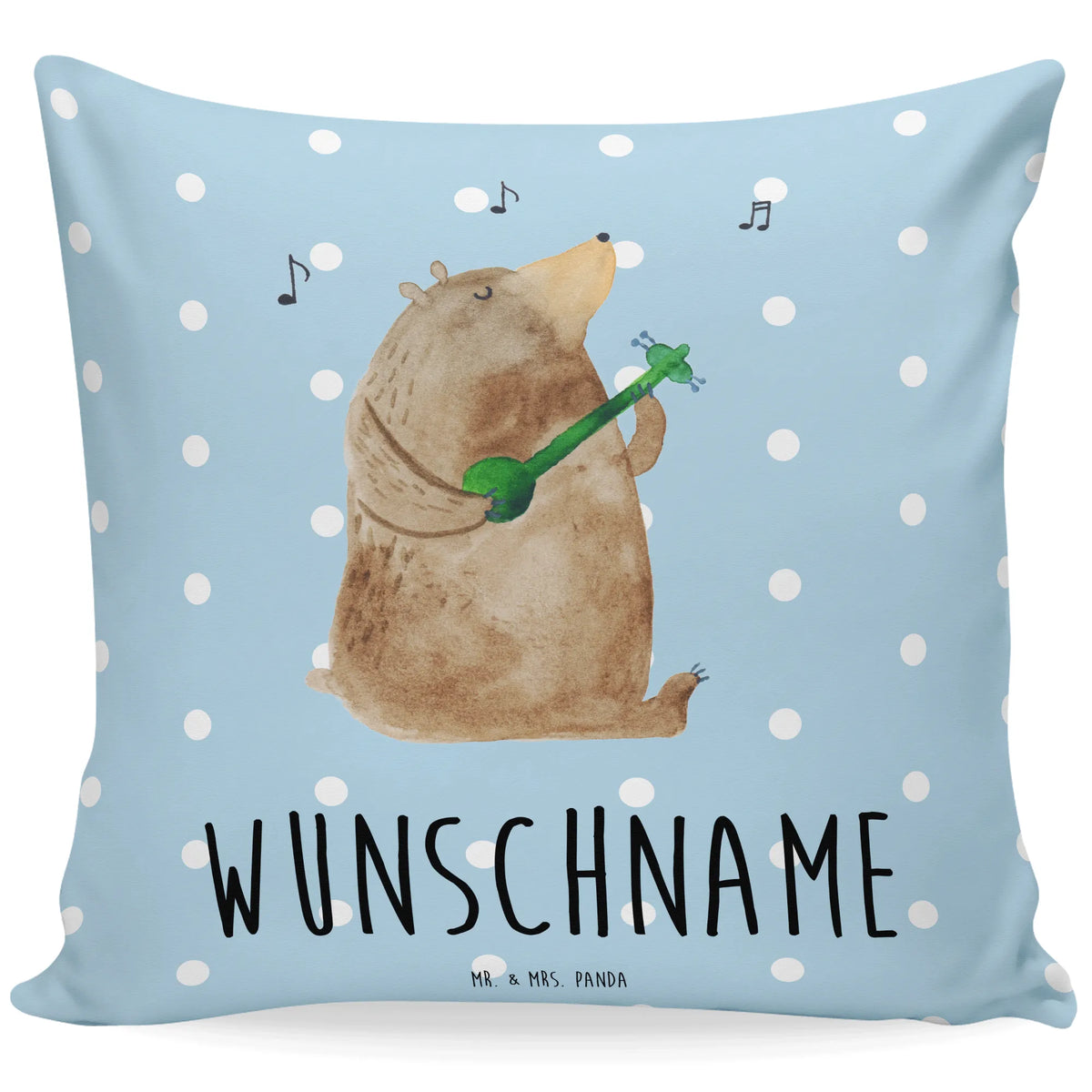 Personalised cushion bear guitar bear, teddy, teddy bear, cuddly toy