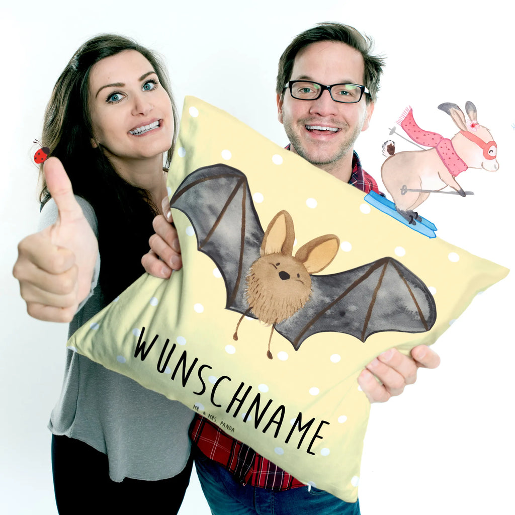 Personalizowana poduszka nietoperz skrzydło Motywy zwierzęce, dobra energia, zabawne powiedzonka, zwierzęta