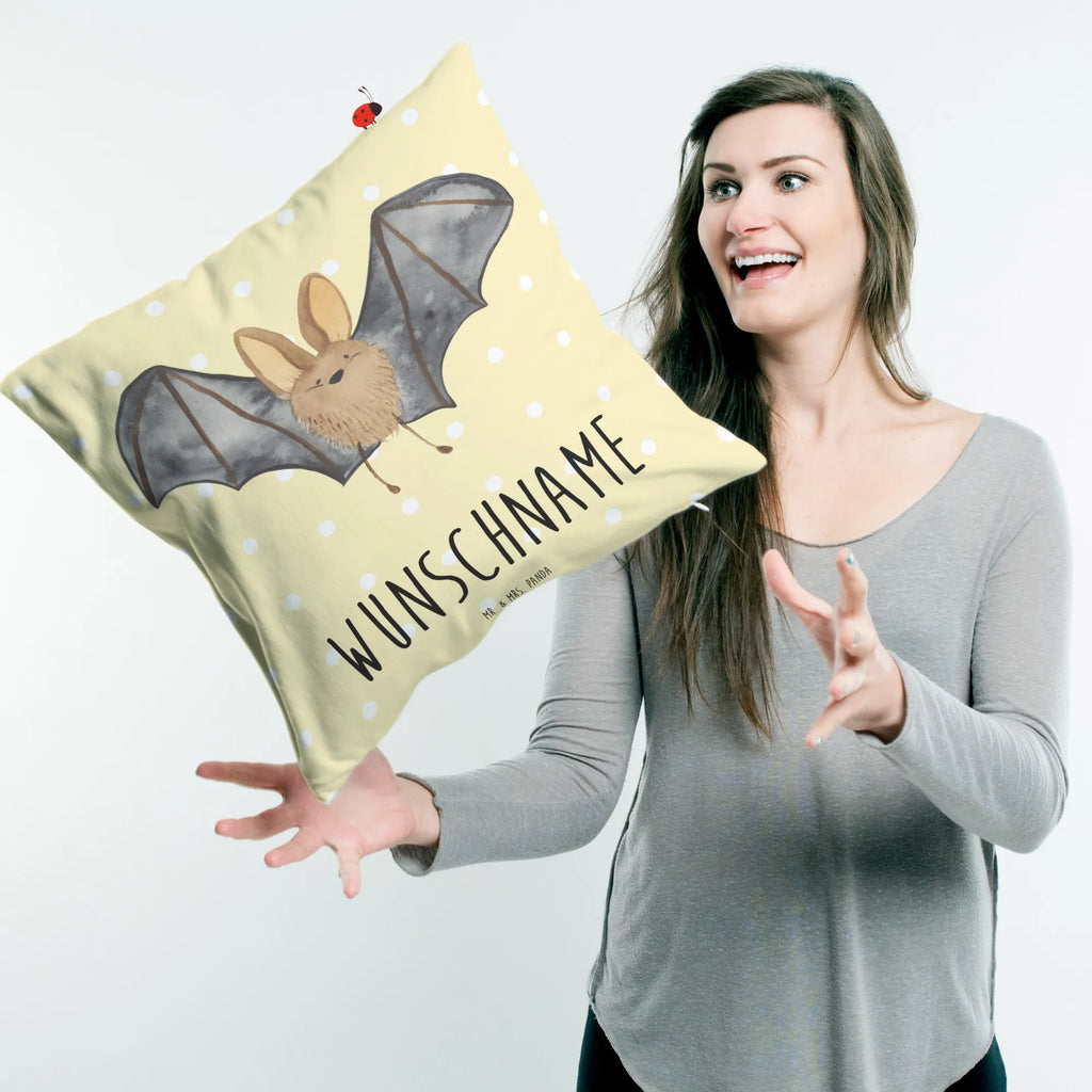 Personalizowana poduszka nietoperz skrzydło Motywy zwierzęce, dobra energia, zabawne powiedzonka, zwierzęta