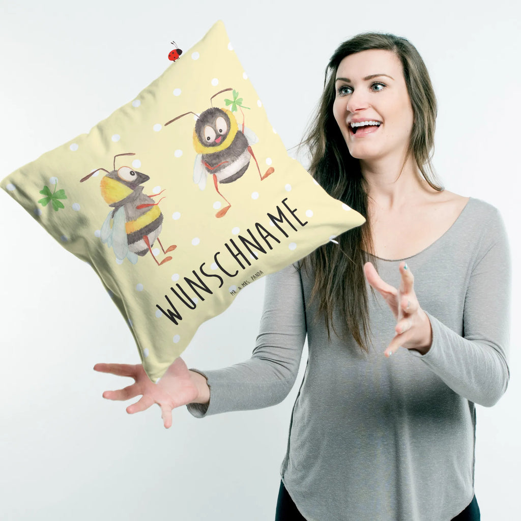 Personalizowana poduszka Trzmiele koniczyna Motywy zwierzęce, dobra energia, zabawne powiedzonka, zwierzęta