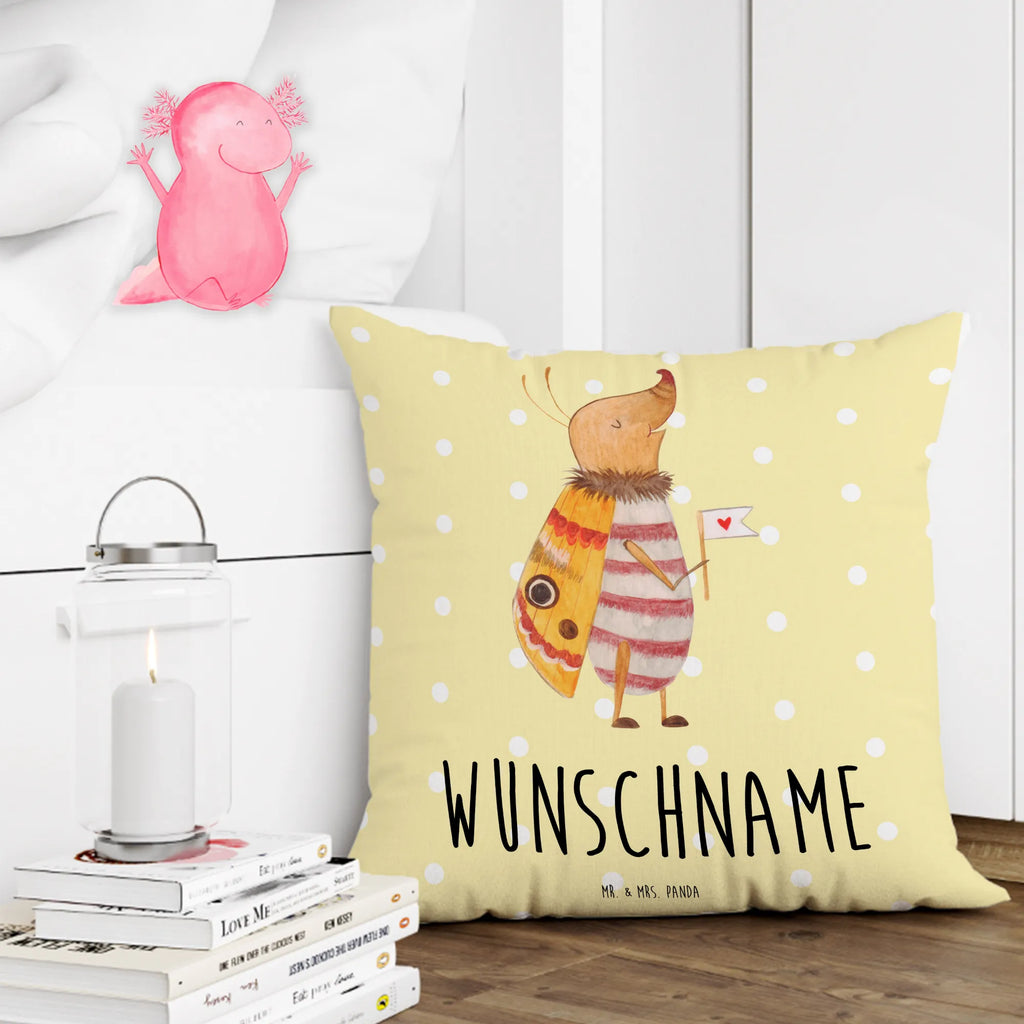 Personalised cushion Moth flag small animals, cute, funny, cute animal motives, hand drawn, small world, funny sayings, good mood, happy, gifts, gift ideas, special gifts, animal lover, card, Moth, Saying funny, Kitchen decoration, Beetle, How much does the world cost