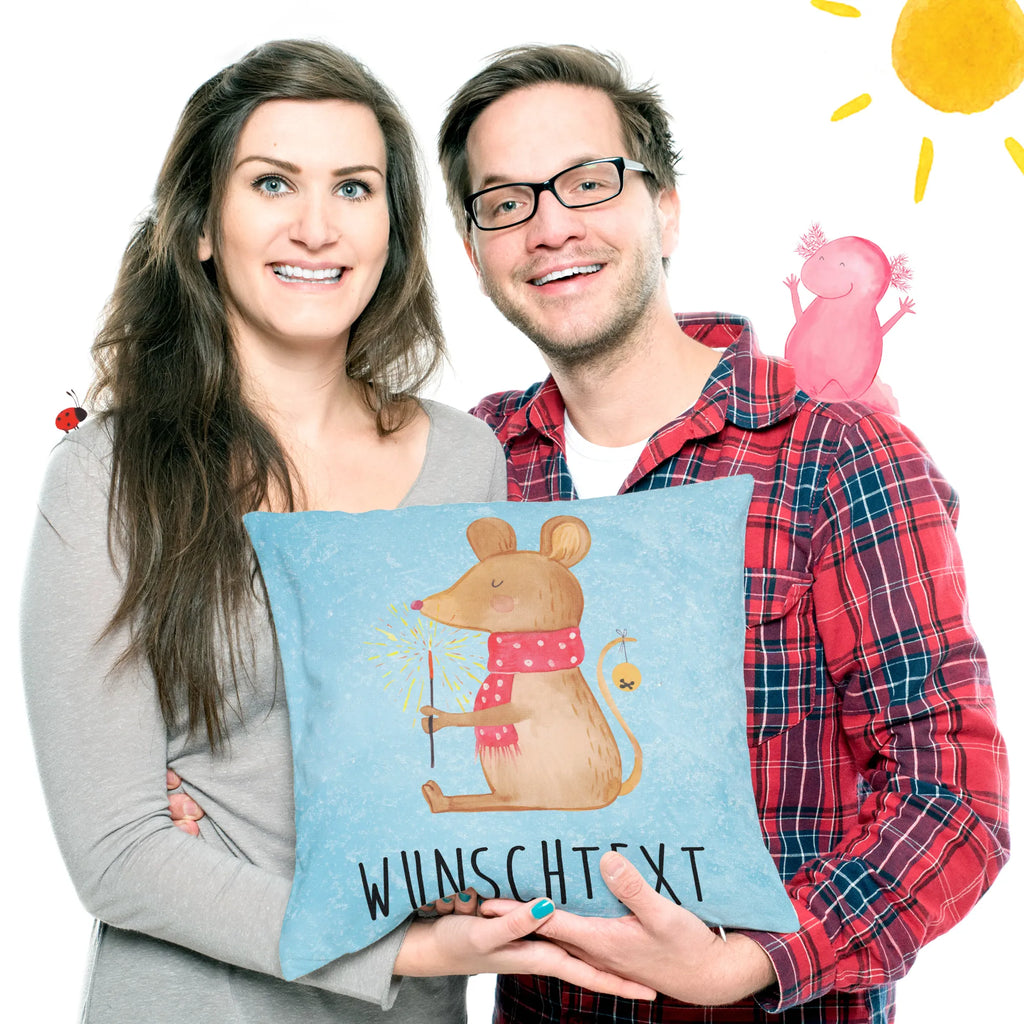 Personalised cushion Mouse Christmas Winter, Christmas, Christmas time, snow, mouse, merry christmas, christmas miracle, christmas motive, christmas greeting, christmas