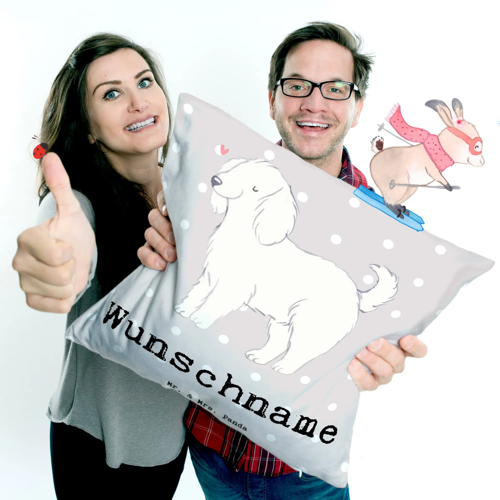 Personalised cushion Bolognese Lifesaver Dog, dog breed, purebred dog, dog owner, gift, animal lover, giving, puppy