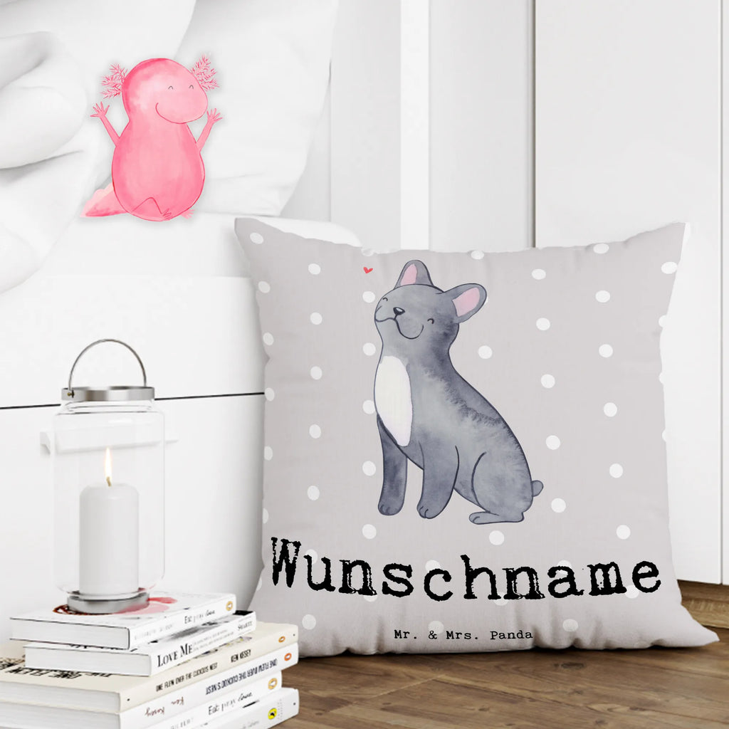 Personalised cushion French Bulldog Lifesaver Dog, dog breed, purebred dog, dog owner, gift, animal lover, giving, puppy