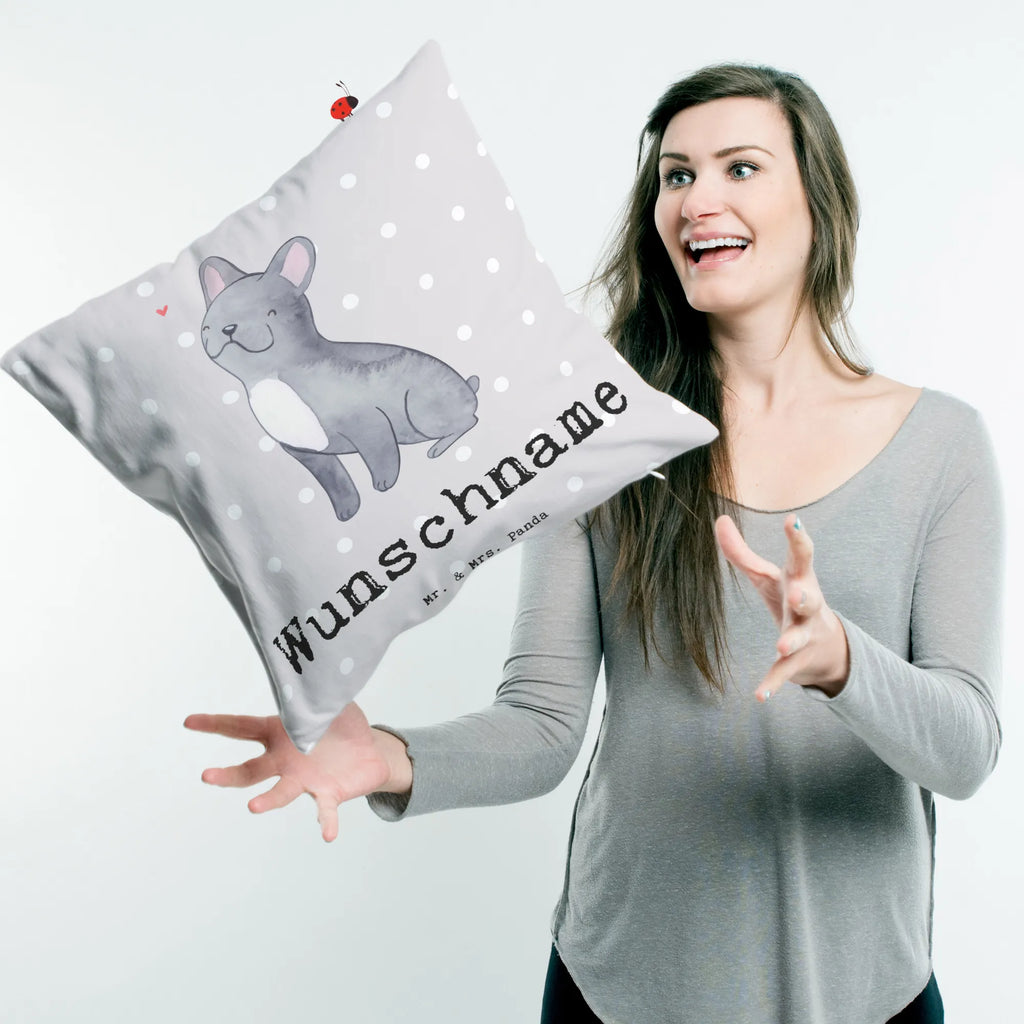 Personalised cushion French Bulldog Lifesaver Dog, dog breed, purebred dog, dog owner, gift, animal lover, giving, puppy