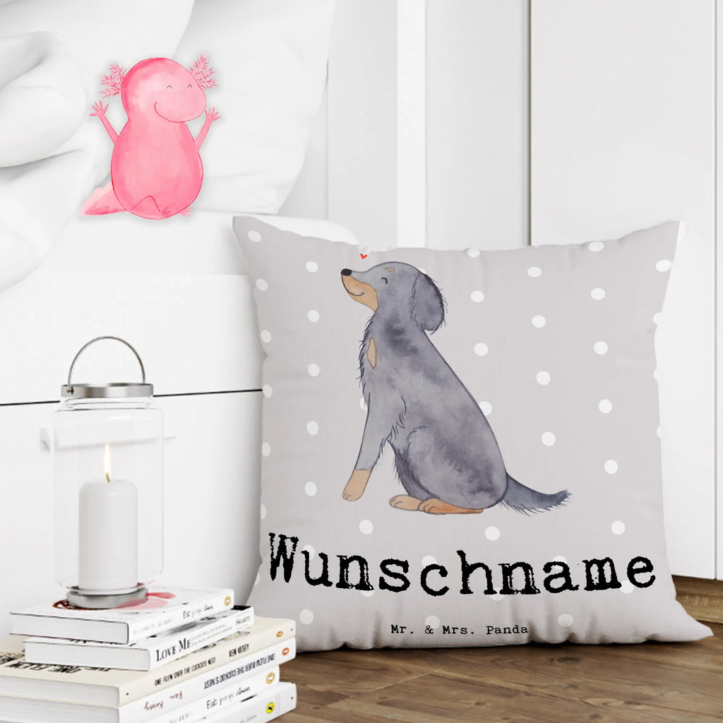 Personalised cushion Gordon Setter Lifesaver Dog, dog breed, purebred dog, dog owner, gift, animal lover, giving, puppy