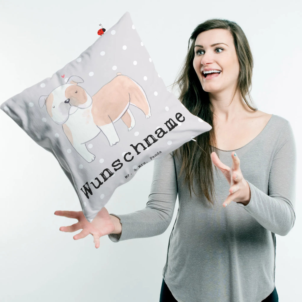 Personalizowana poduszka Buldog angielski Ratownik Pies, rasa psa, pies rasowy, właściciel psa, prezent, miłośnik zwierząt, dawanie, szczeniak