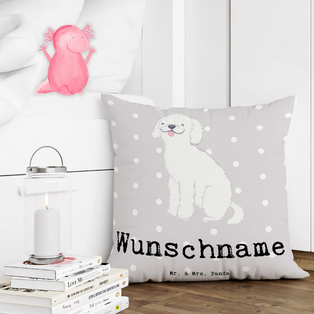 Personalised cushion Miniature Poodle Lifesaver Dog, dog breed, purebred dog, dog owner, gift, animal lover, giving, puppy