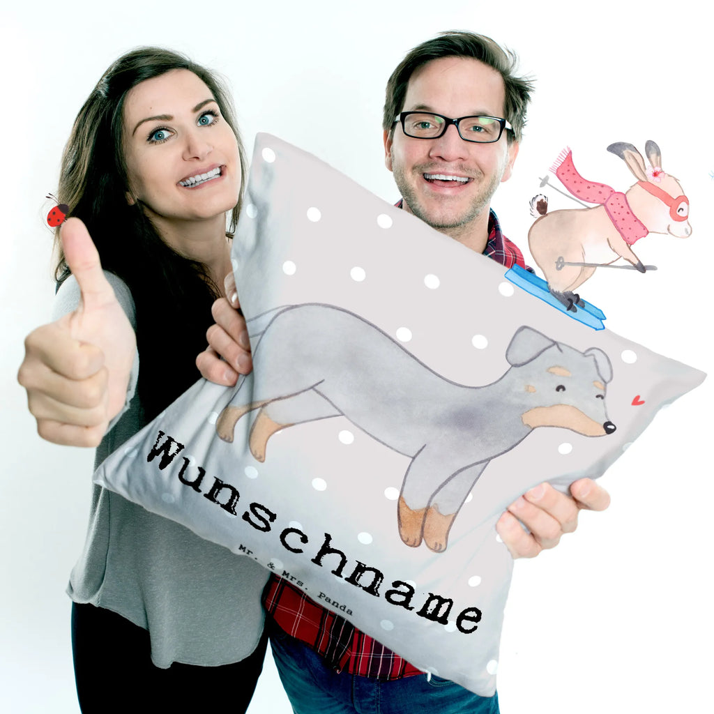 Personalised cushion Manchester Terrier Lifesaver Dog, dog breed, purebred dog, dog owner, gift, animal lover, giving, puppy