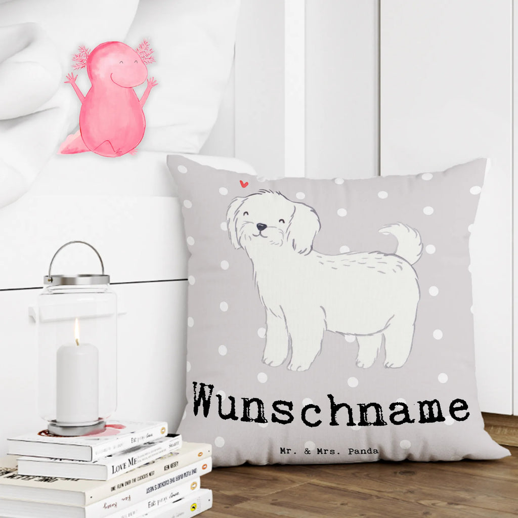 Personalised cushion Maltese Lifesaver Dog, dog breed, purebred dog, dog owner, gift, animal lover, giving, puppy