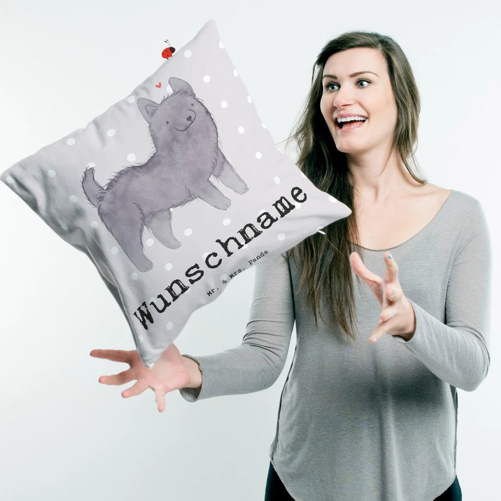 Personalised cushion Schipperke Lifesaver Dog, dog breed, purebred dog, dog owner, gift, animal lover, giving, puppy